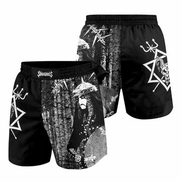 Graveland Thousand Swords Grappling Shorts - front and back view