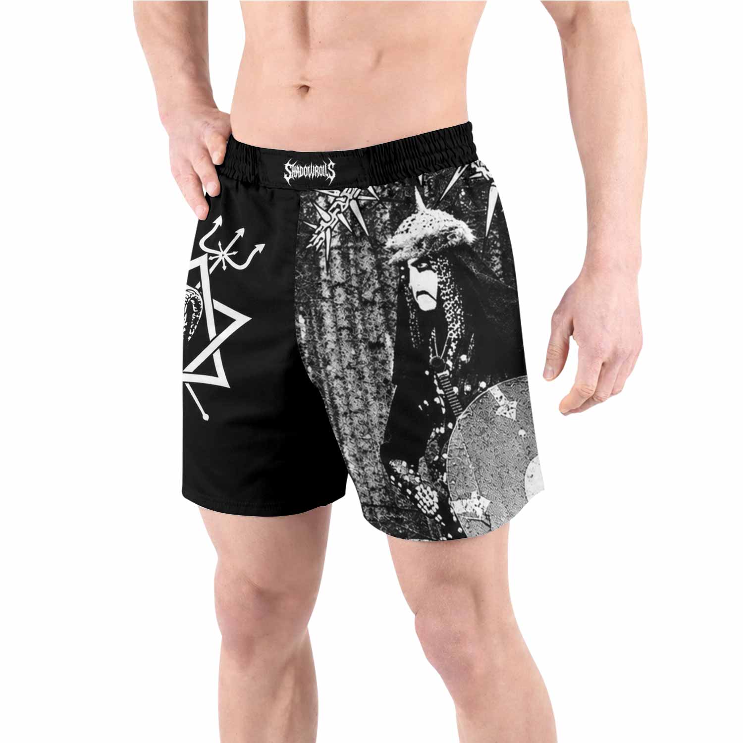 Graveland Thousand Swords Grappling Shorts - front view lifestyle