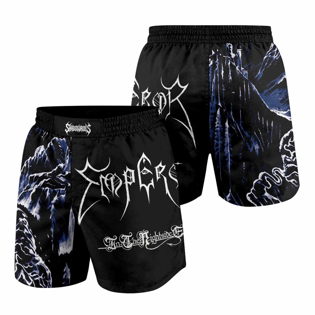 Emperor In the Nightside Eclipse Grappling Shorts - front and back view