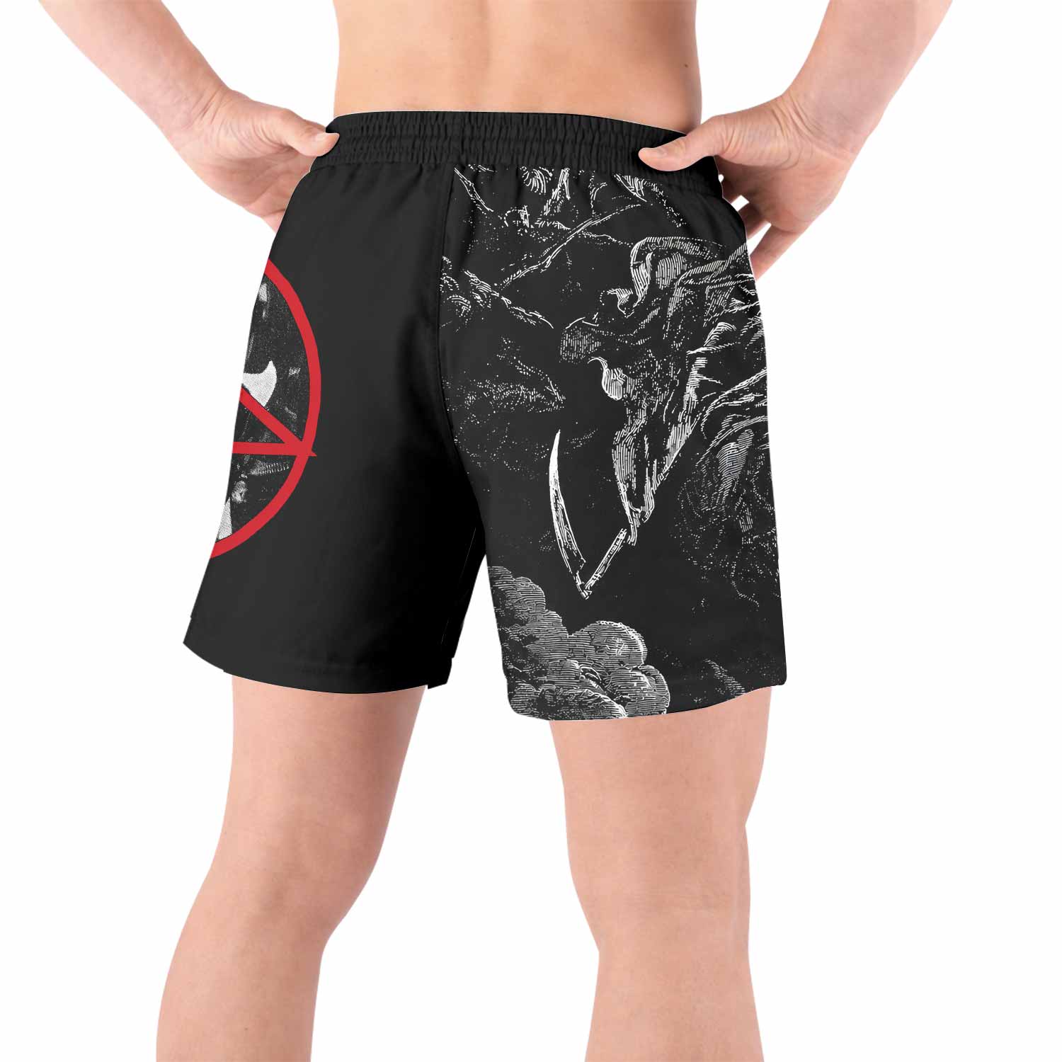 Emperor Wrath of the Tyrant Grappling Shorts - back view lifestyle