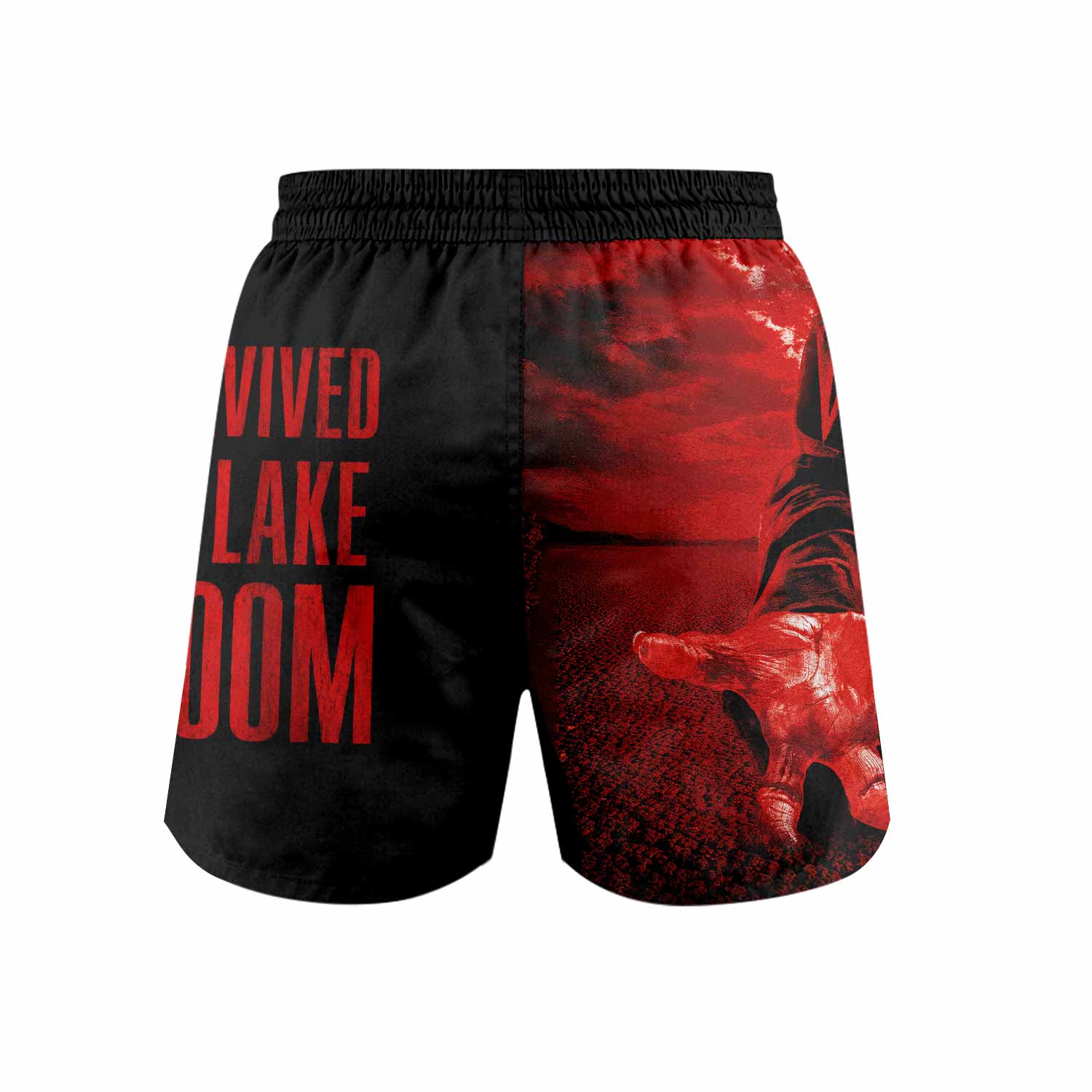 Children of Bodom Something Wild Grappling Shorts - back view mockup