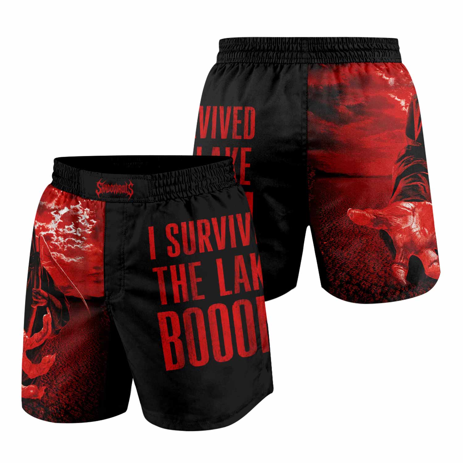 Children of Bodom Something Wild Grappling Shorts - front and back view
