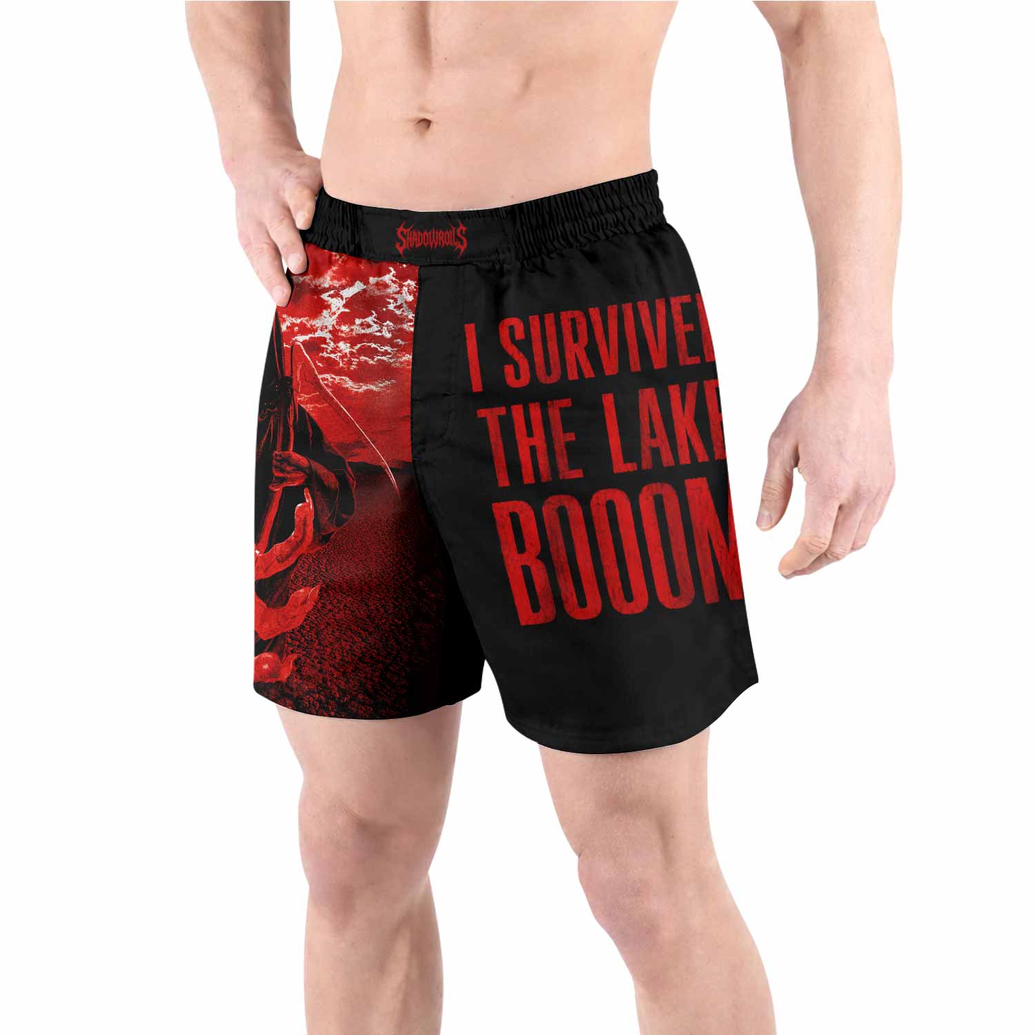 Children of Bodom Something Wild Grappling Shorts - front view lifestyle