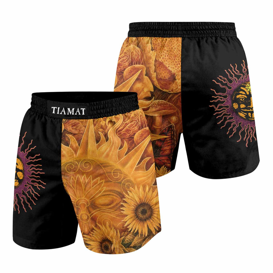 Tiamat Spiritual Sun Grappling Shorts - front and back view
