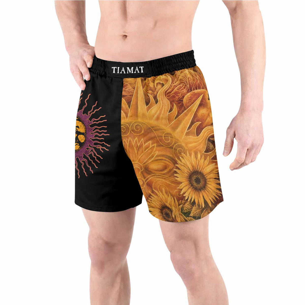 Tiamat Spiritual Sun Grappling Shorts - front view lifestyle