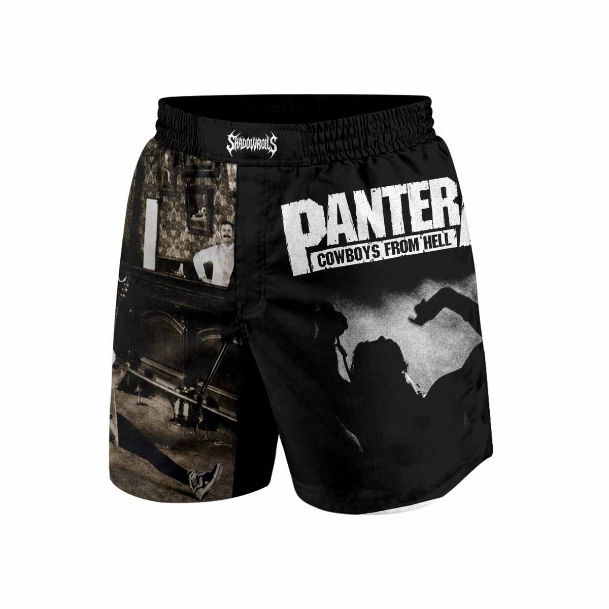 Cowboys from Hell Pantera Grappling Shorts - front view mockup