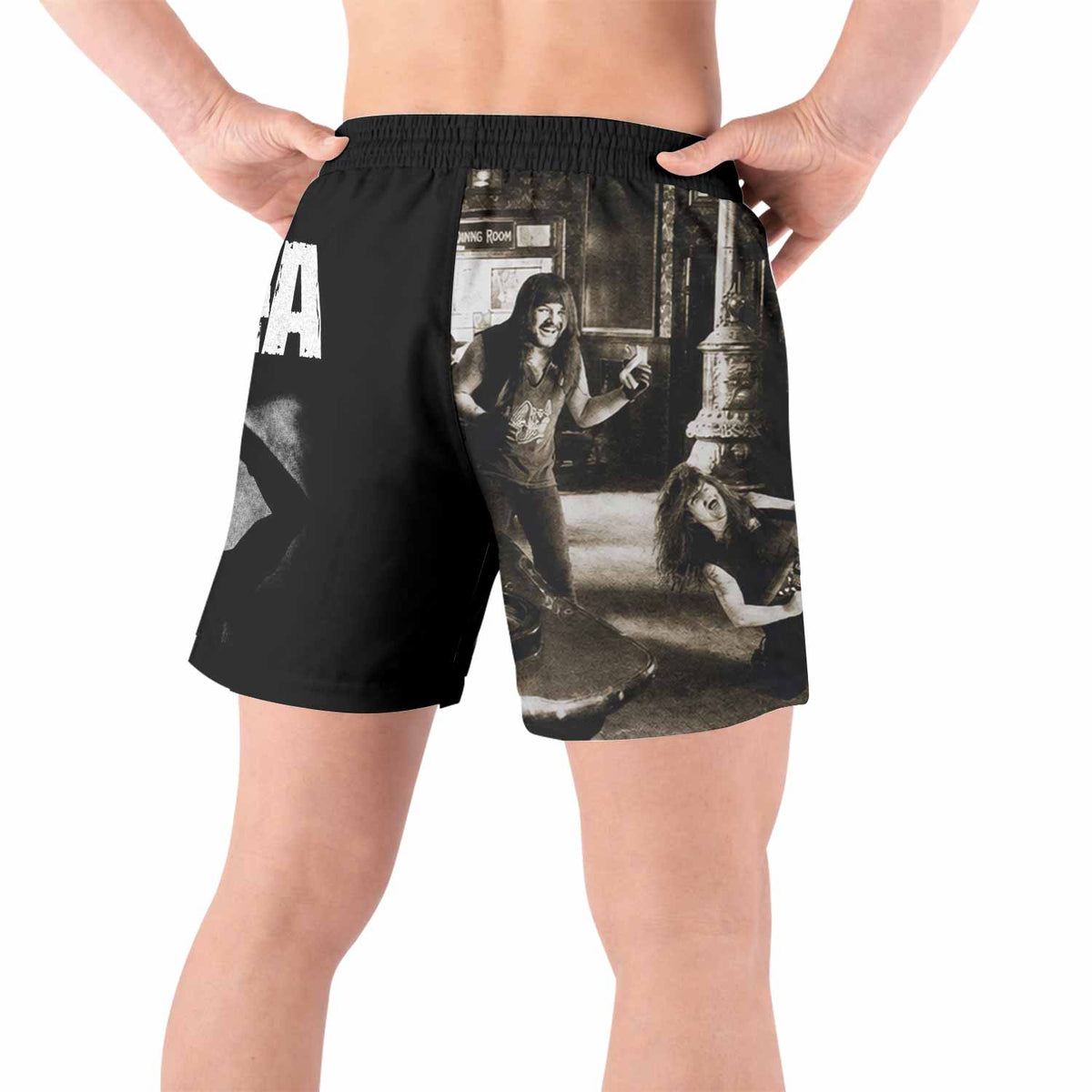 Cowboys from Hell Pantera Grappling Shorts - back view lifestyle