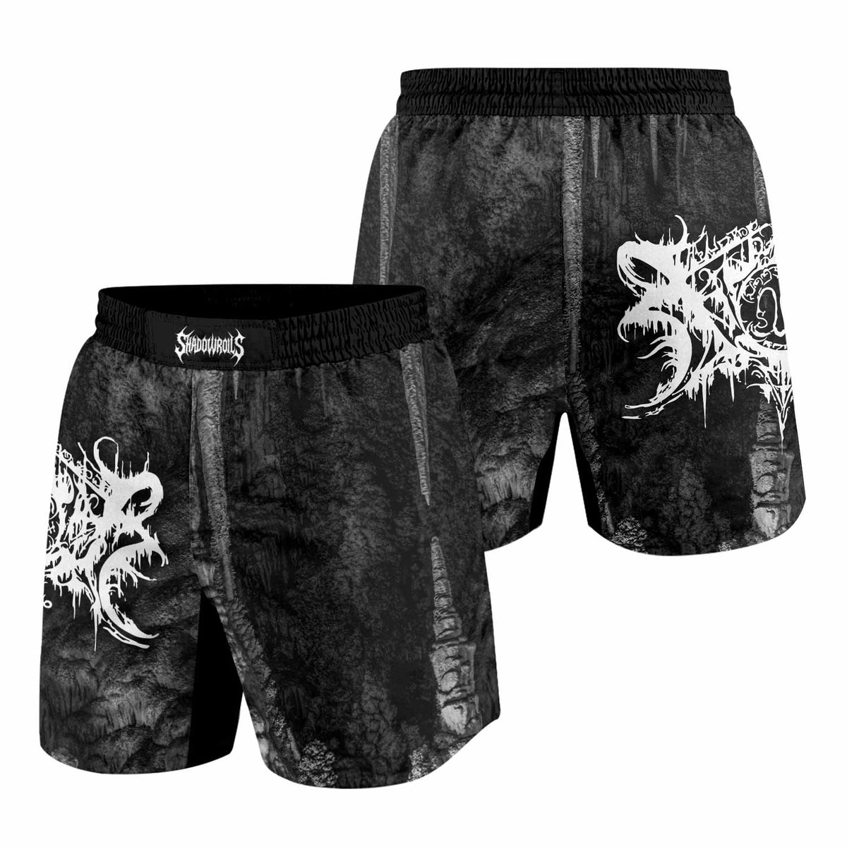 Xasthur Nocturnal Poisoning Grappling Shorts - front and back view