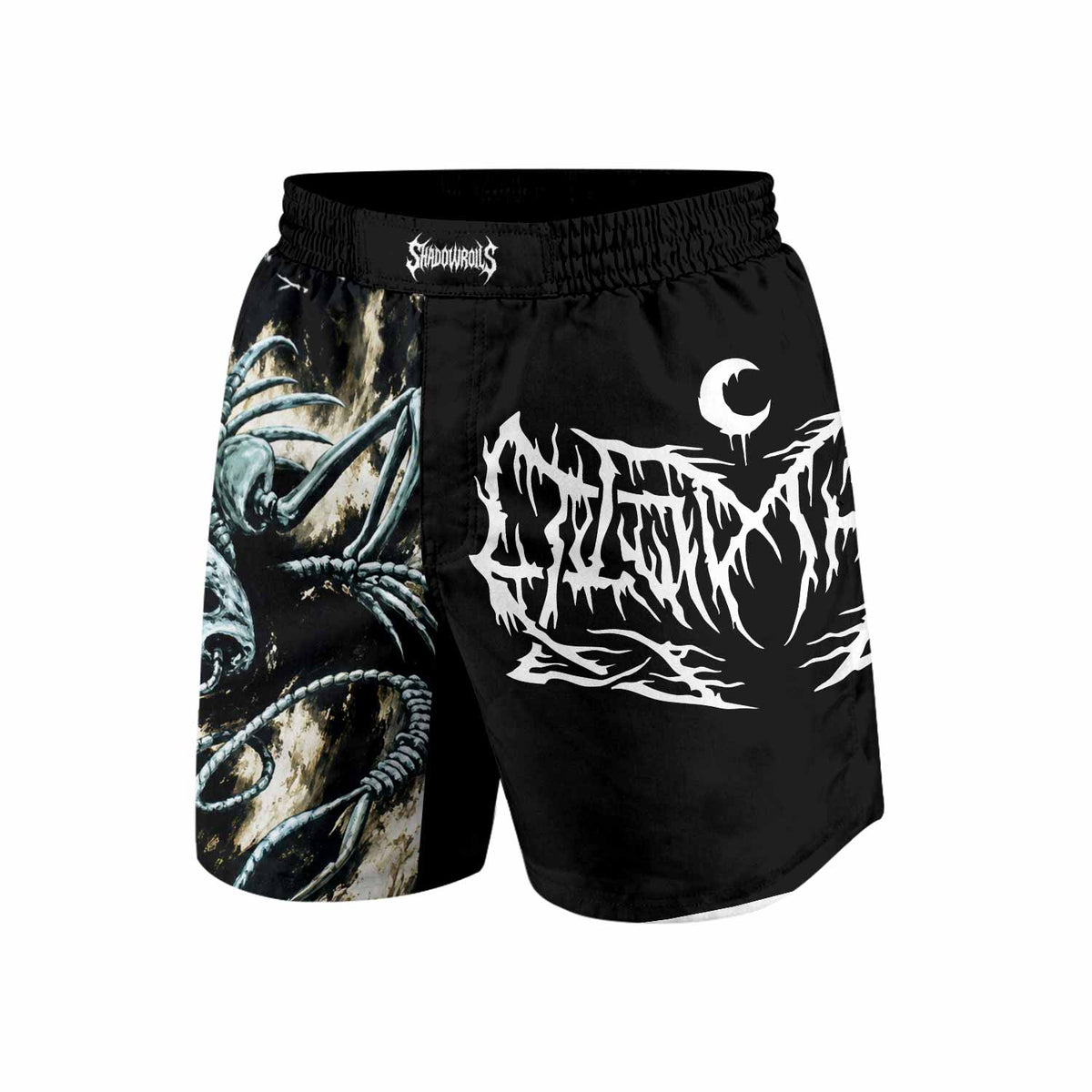 Leviathan A Silhouette in Splinters Grappling Shorts - front view mockup