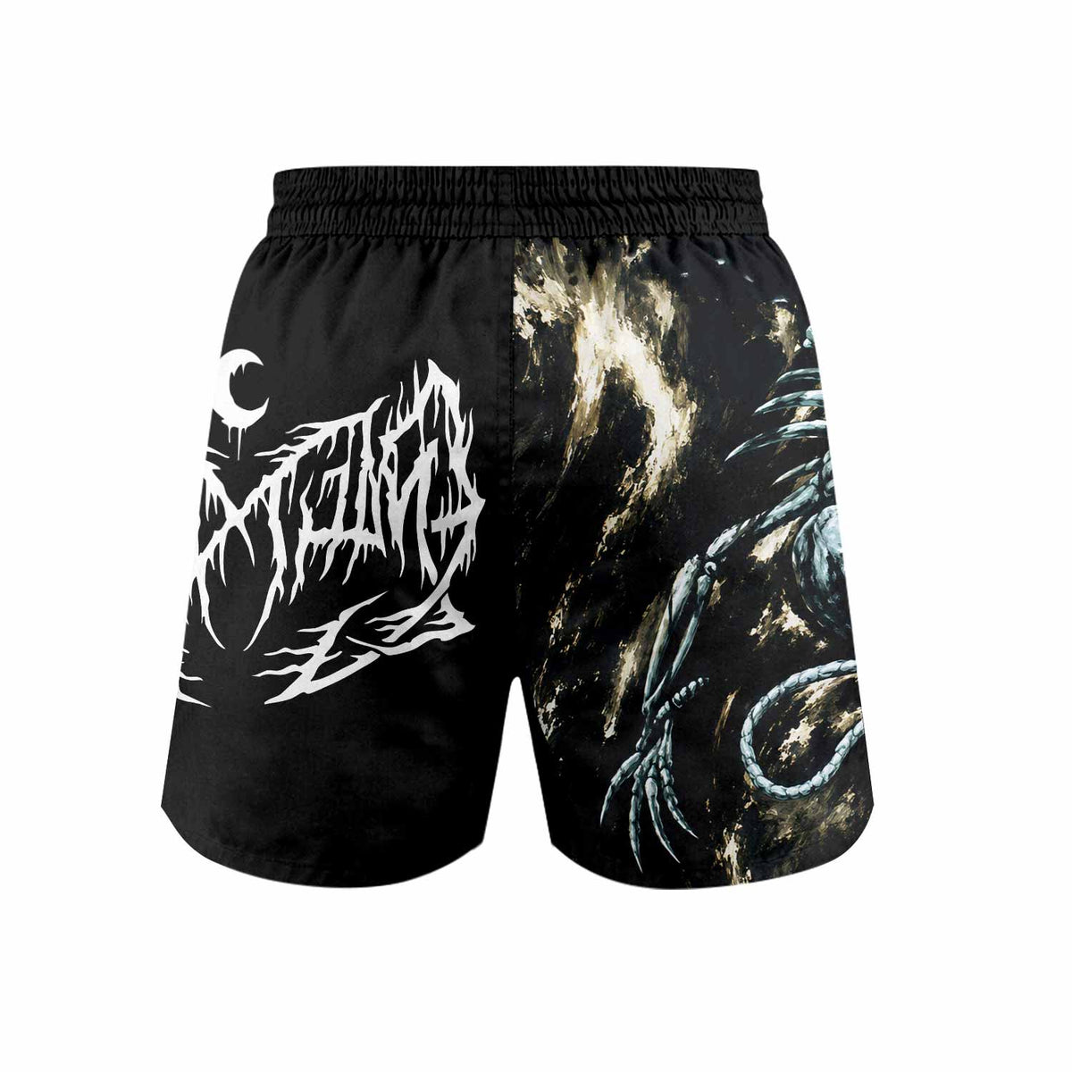 Leviathan A Silhouette in Splinters Grappling Shorts - back view mockup