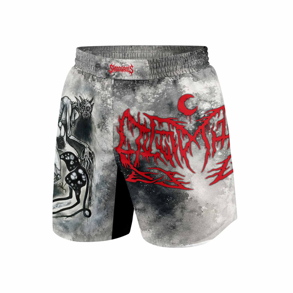 Leviathan Tentacles of Whorror Grappling Shorts - front view mockup