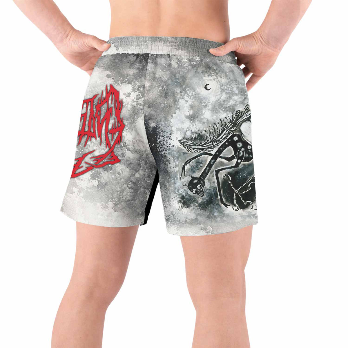 Leviathan Tentacles of Whorror Grappling Shorts - back view lifestyle