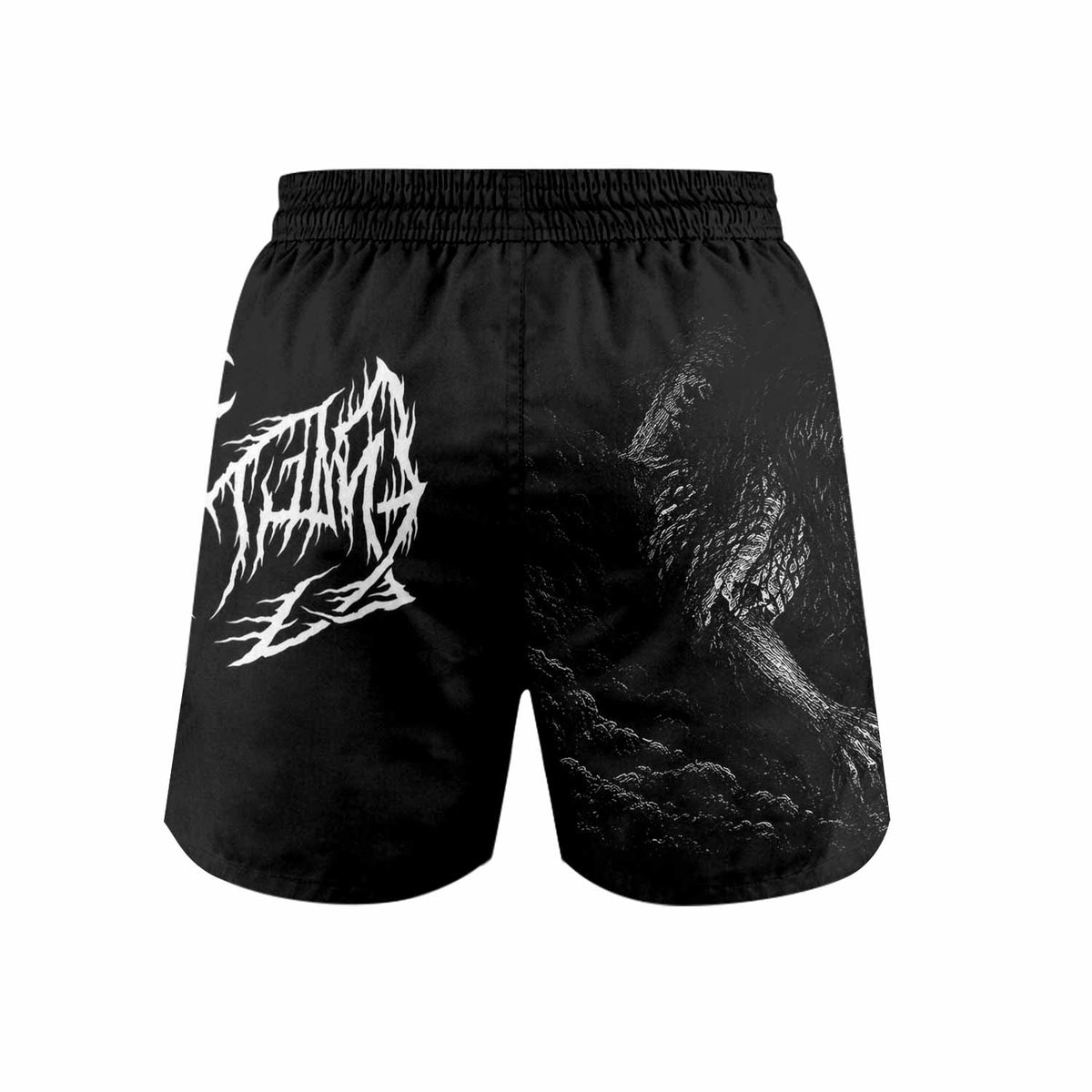 Leviathan Fucking Your Ghost In Chains of Ice Grappling Shorts - back view mockup