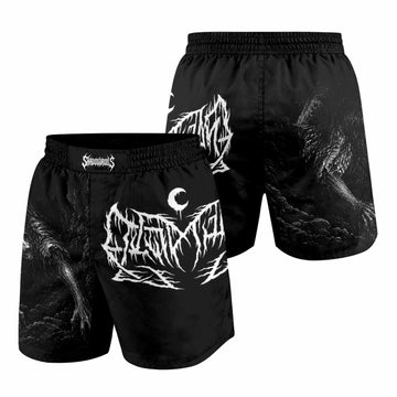 Leviathan Fucking Your Ghost In Chains of Ice Grappling Shorts - front and back view