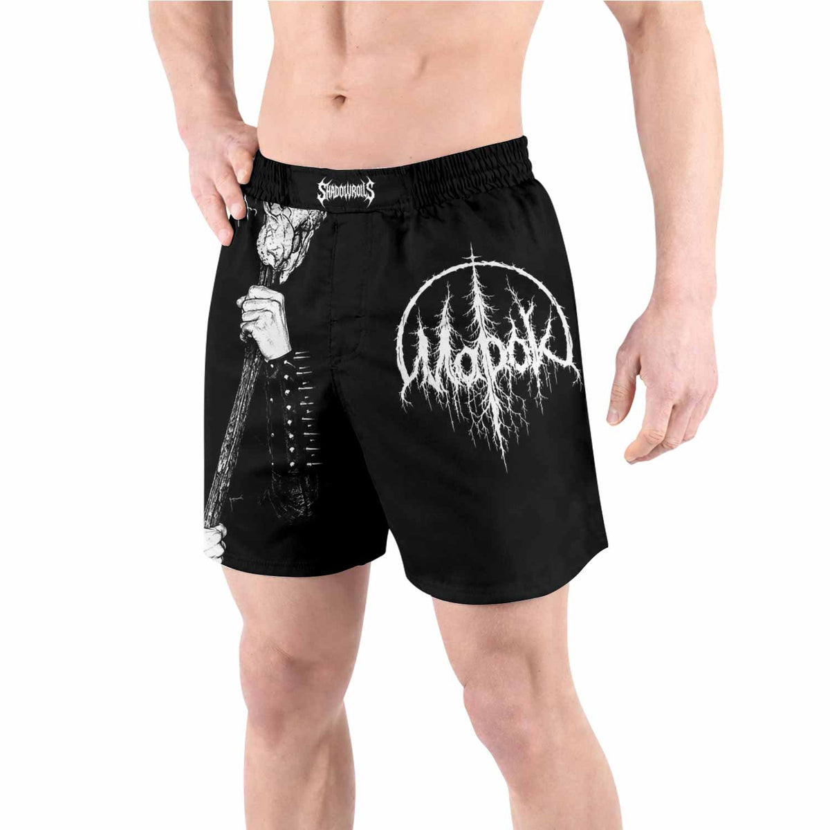 Morok Carpathian Fullmoon Ritual Grappling Shorts - front view lifestyle