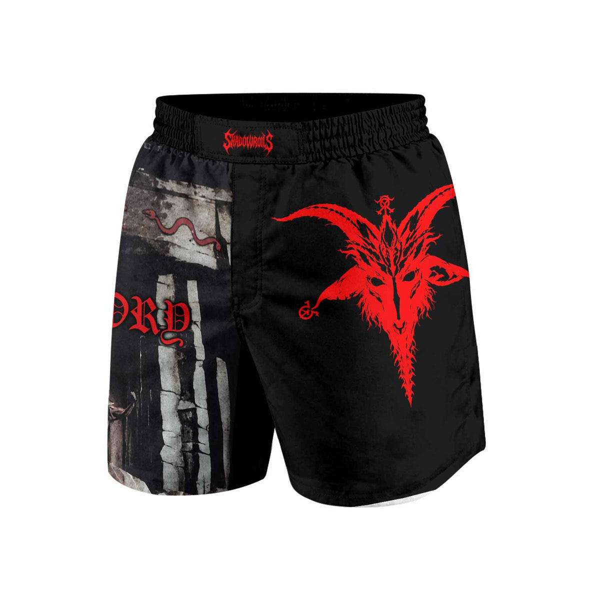 Bathory Under the Sign of the Black Mark Grappling Shorts - front view mockup