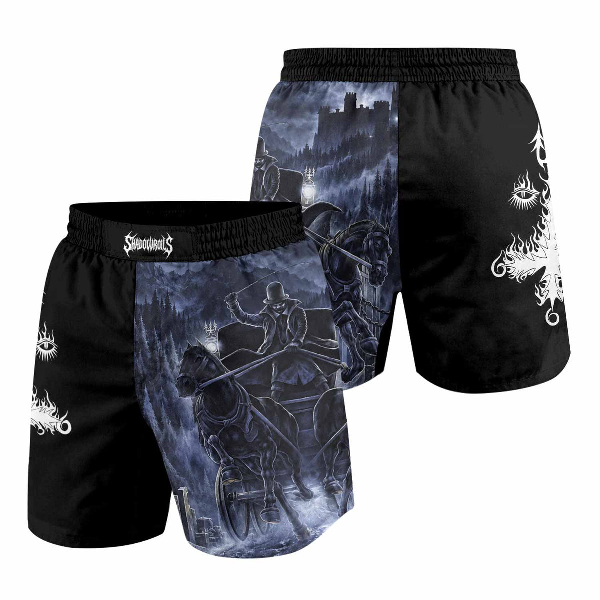 Dissection The Somberlain Grappling Shorts - front and back view