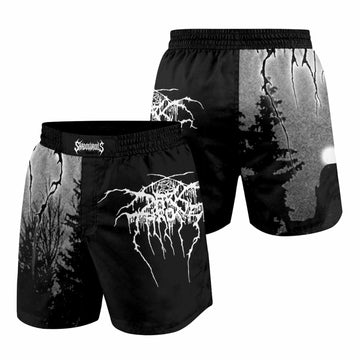Darkthrone Panzerfaust Grappling Shorts - front and back view