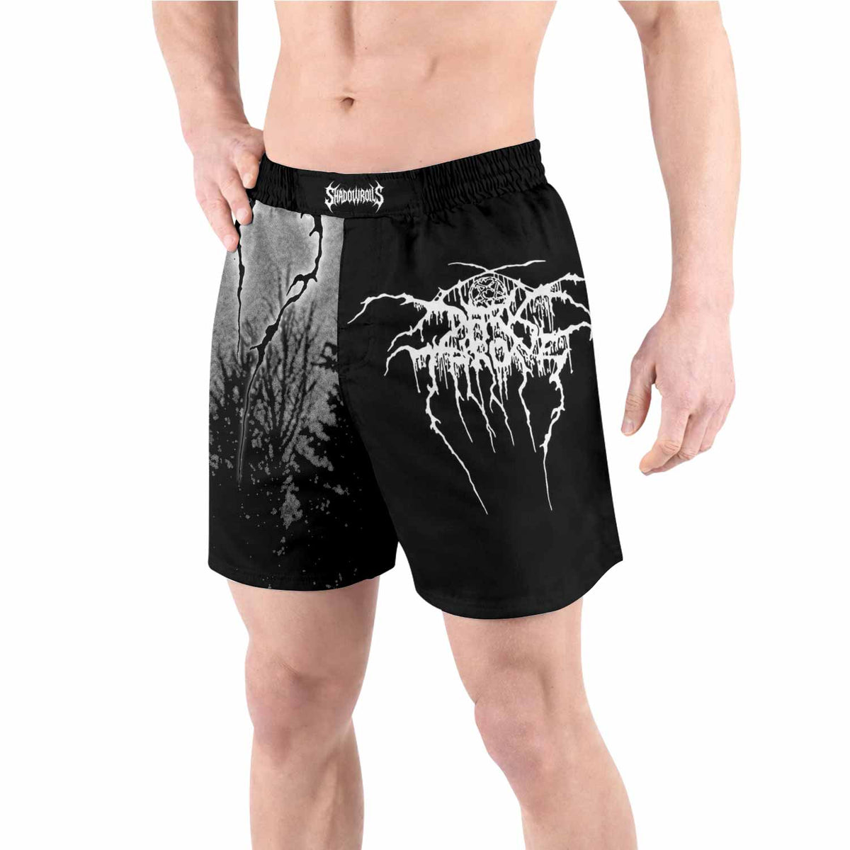 Darkthrone Panzerfaust Grappling Shorts - front view lifestyle