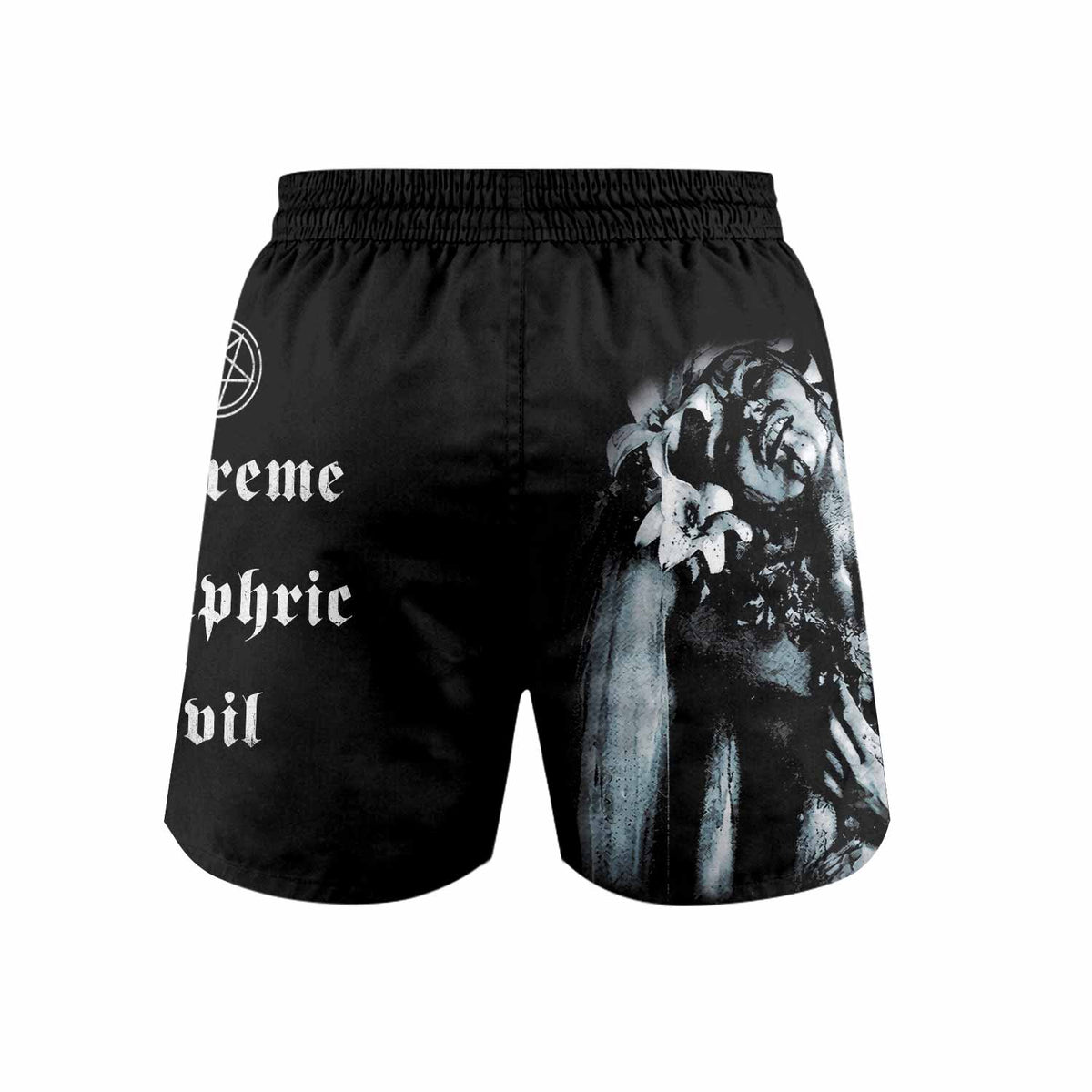 Cradle of Filth The Principle of Evil Made Flesh Grappling Shorts - back view mockup