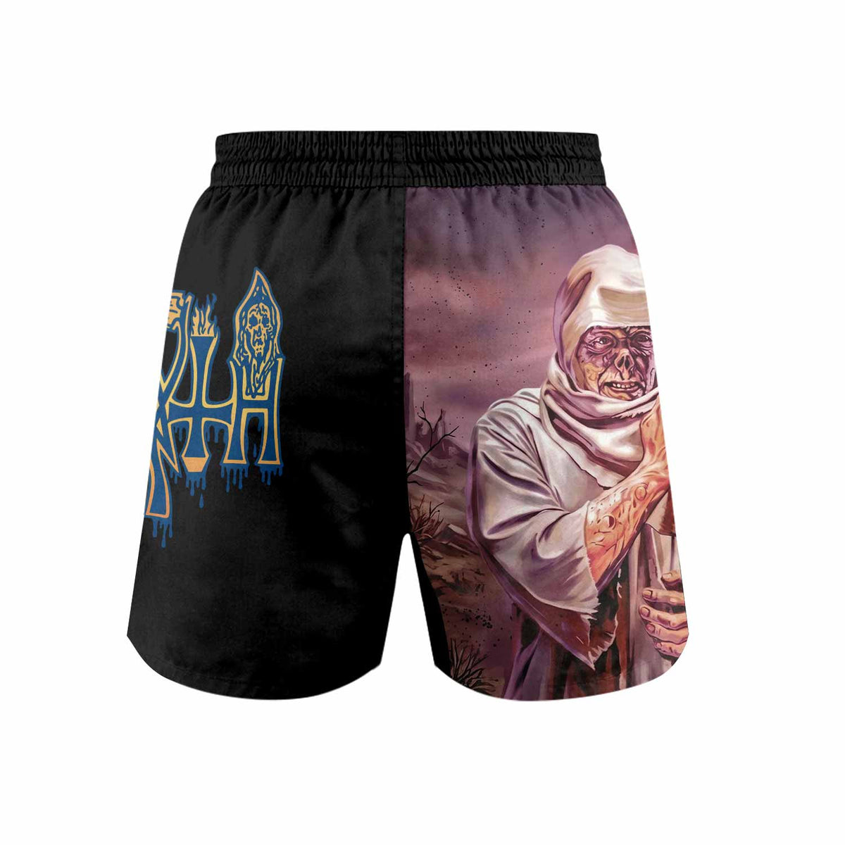 Death Leprosy Grappling Shorts - back view mockup