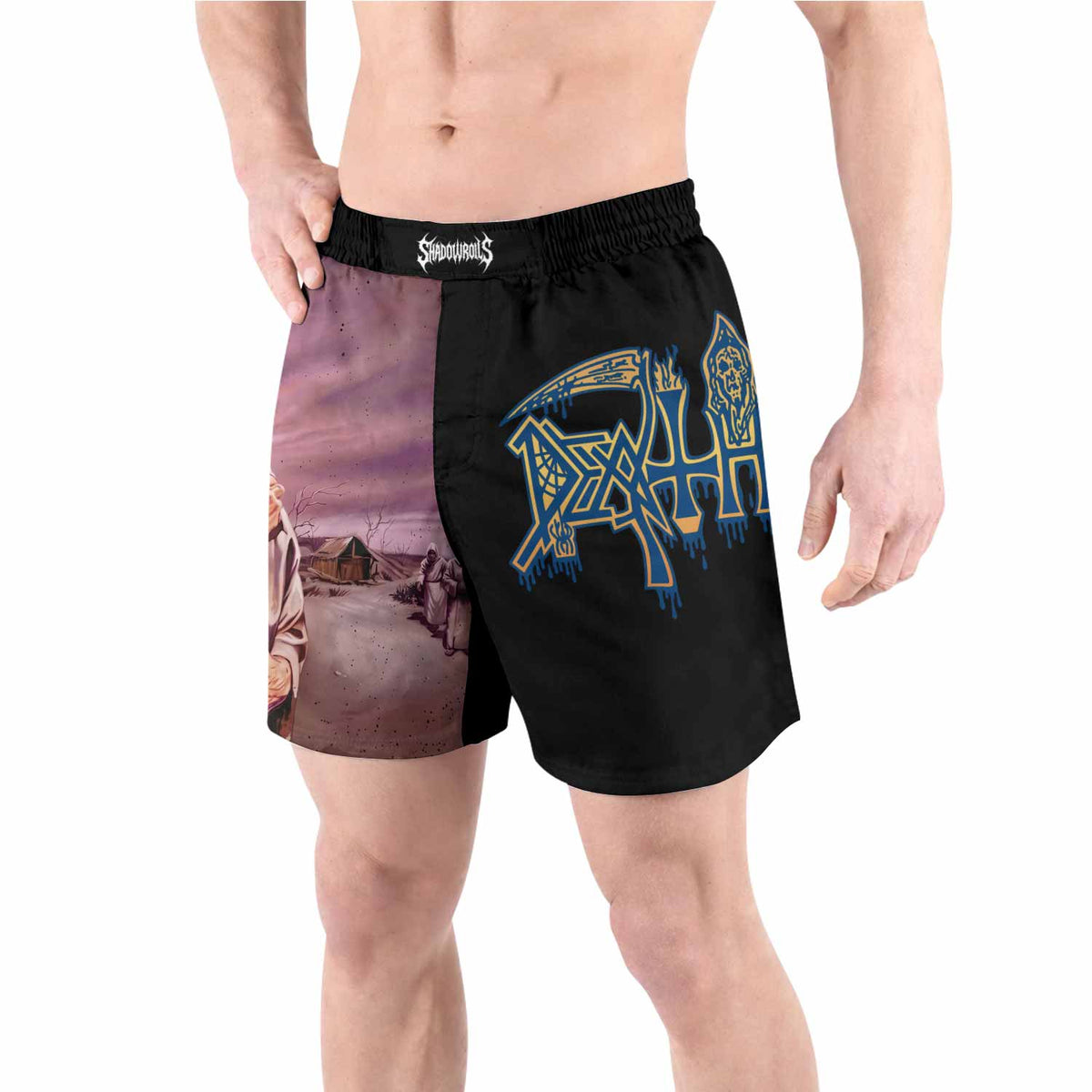 Death Leprosy Grappling Shorts - front view lifestyle