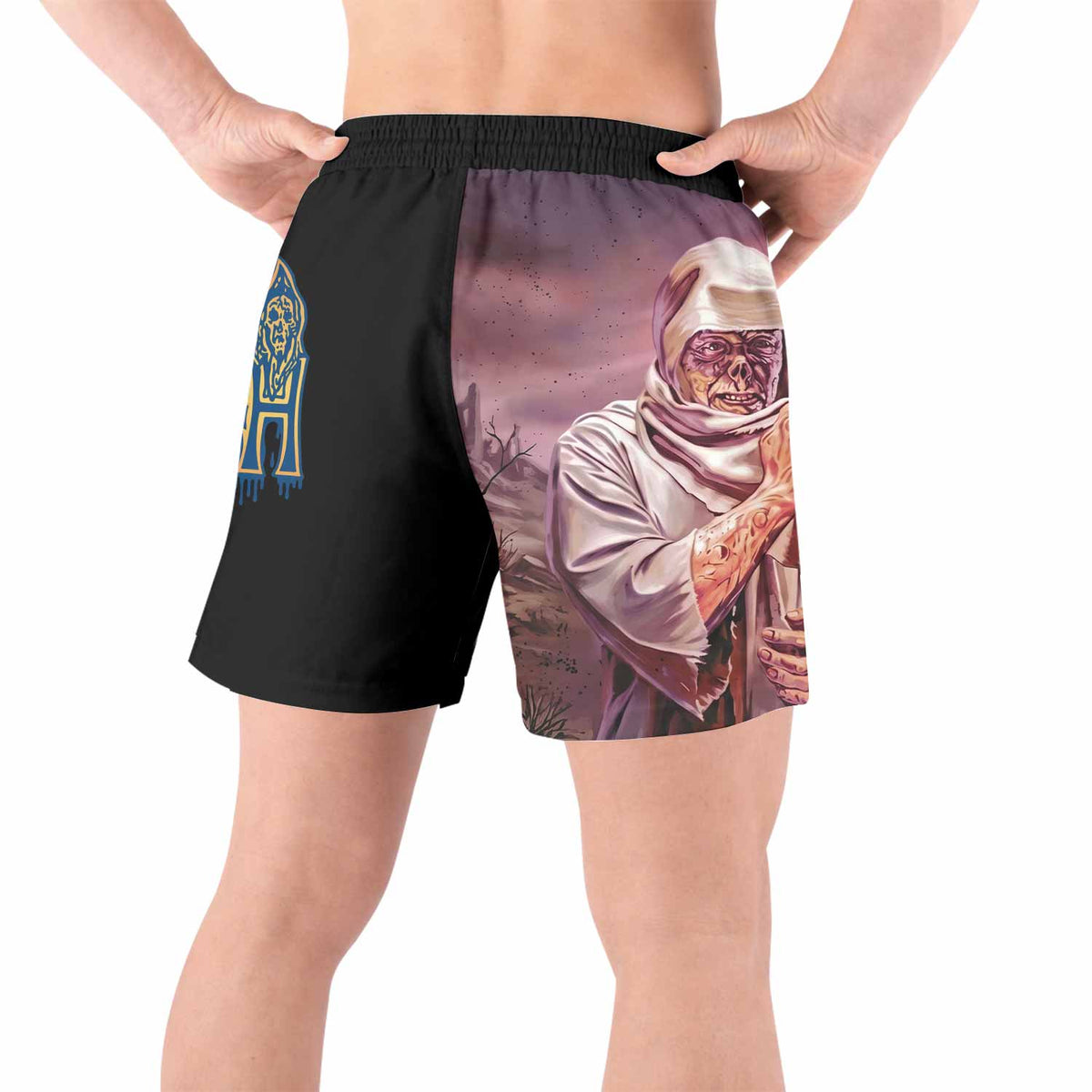 Death Leprosy Grappling Shorts - back view lifestyle
