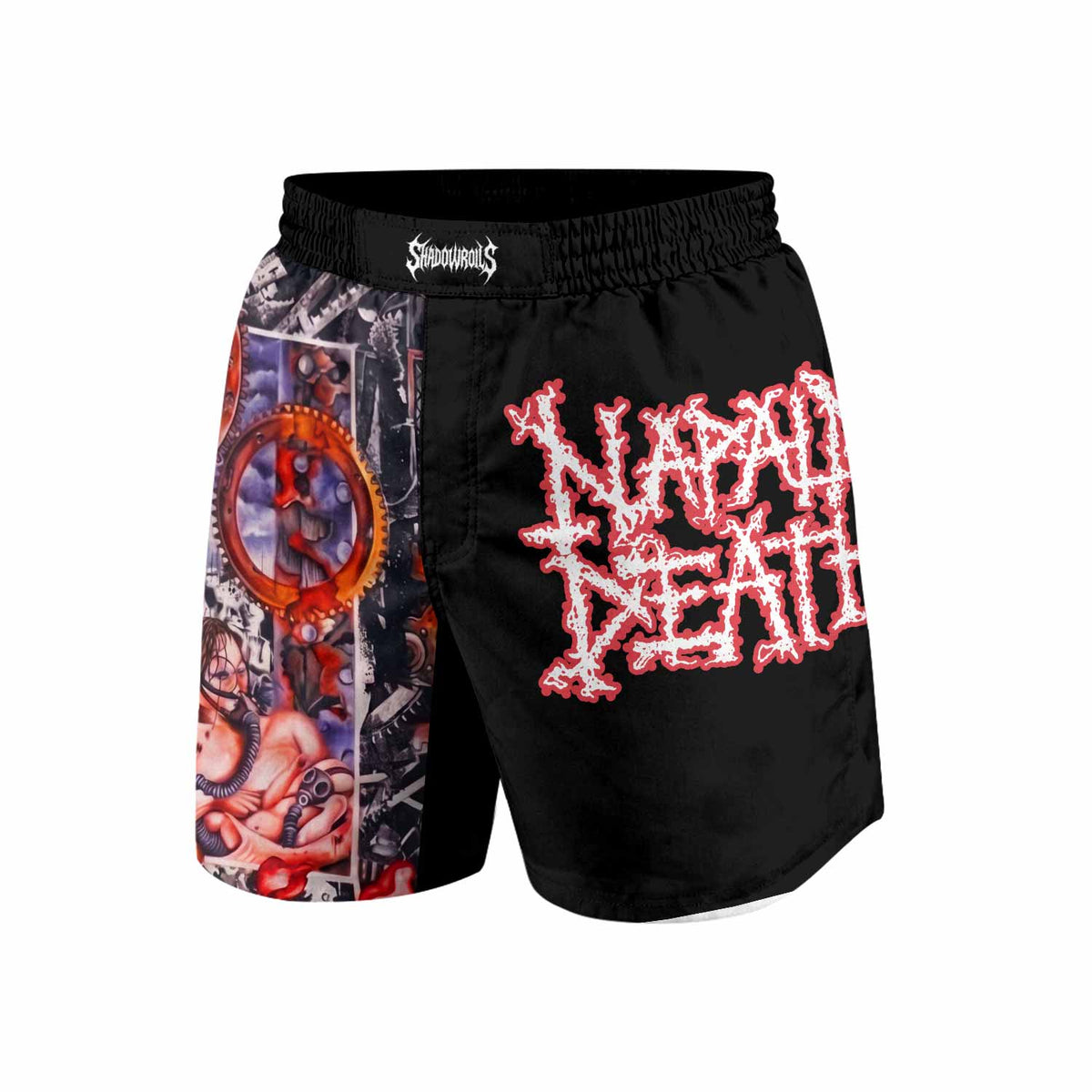 Napalm Death Utopia Banished Grappling Shorts - front view mockup