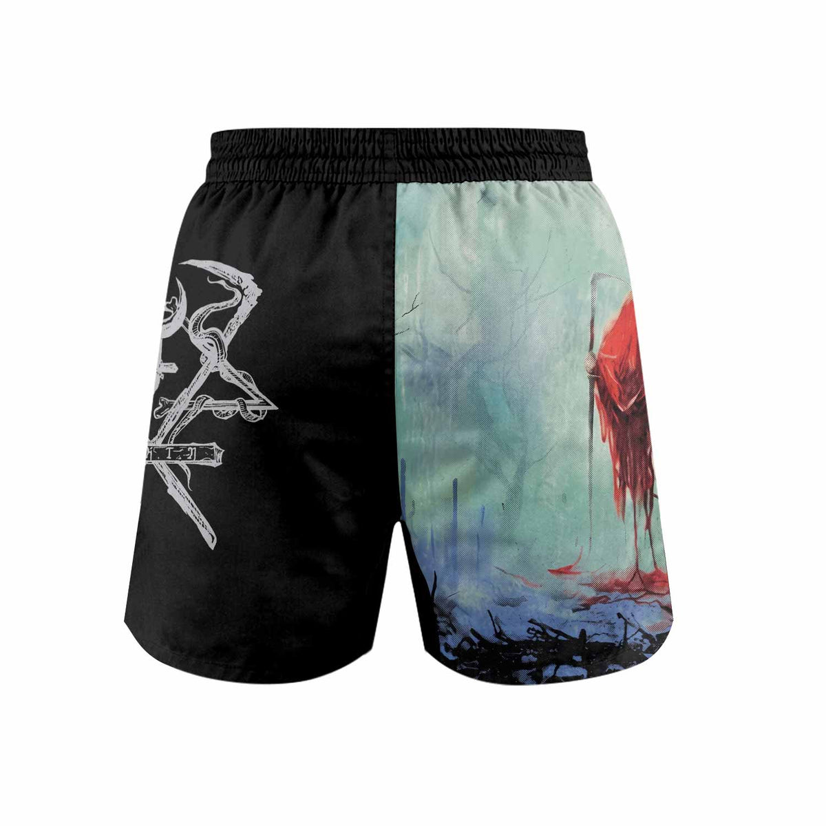 Lorna Shore And I Return To Nothingness Grappling Shorts - back view mockup