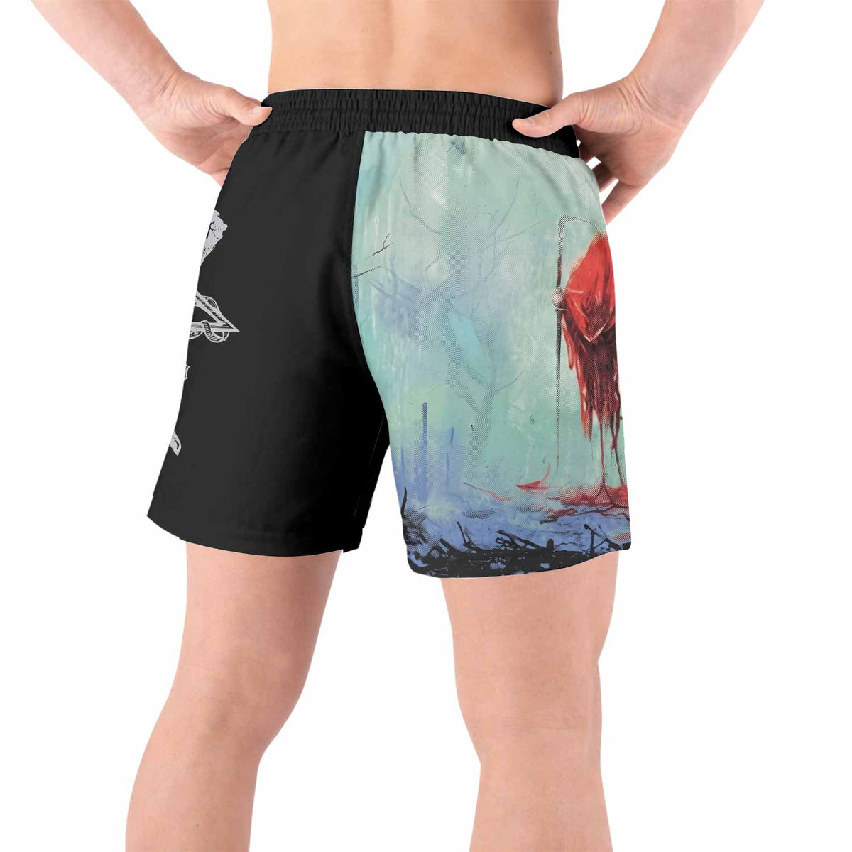 Lorna Shore And I Return To Nothingness Grappling Shorts - back view lifestyle