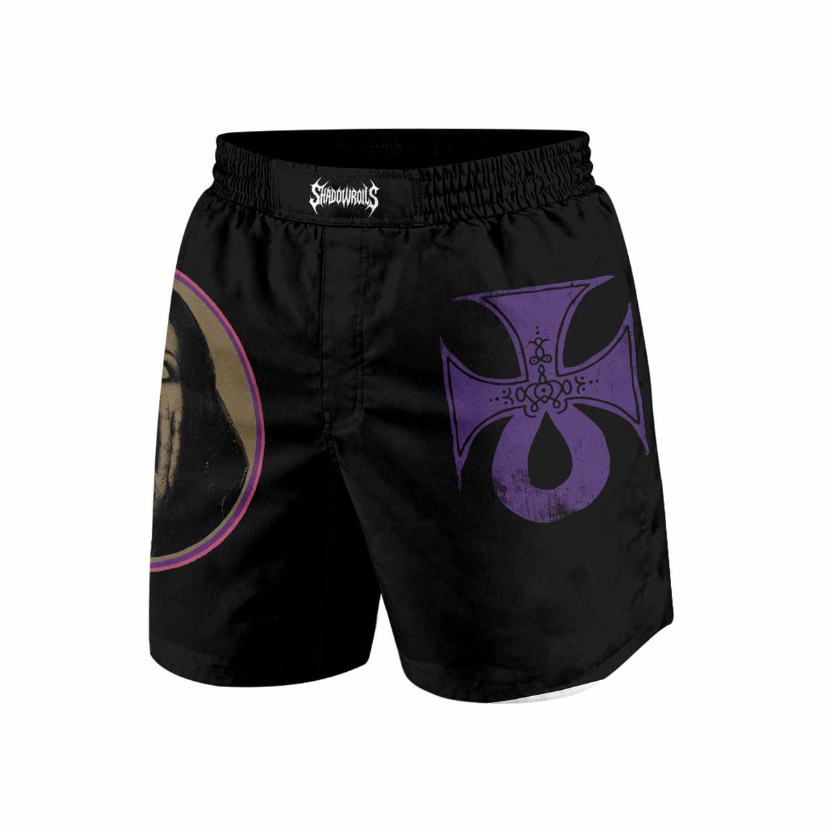 Electric Wizard Let Us Prey Grappling Shorts - front view mockup