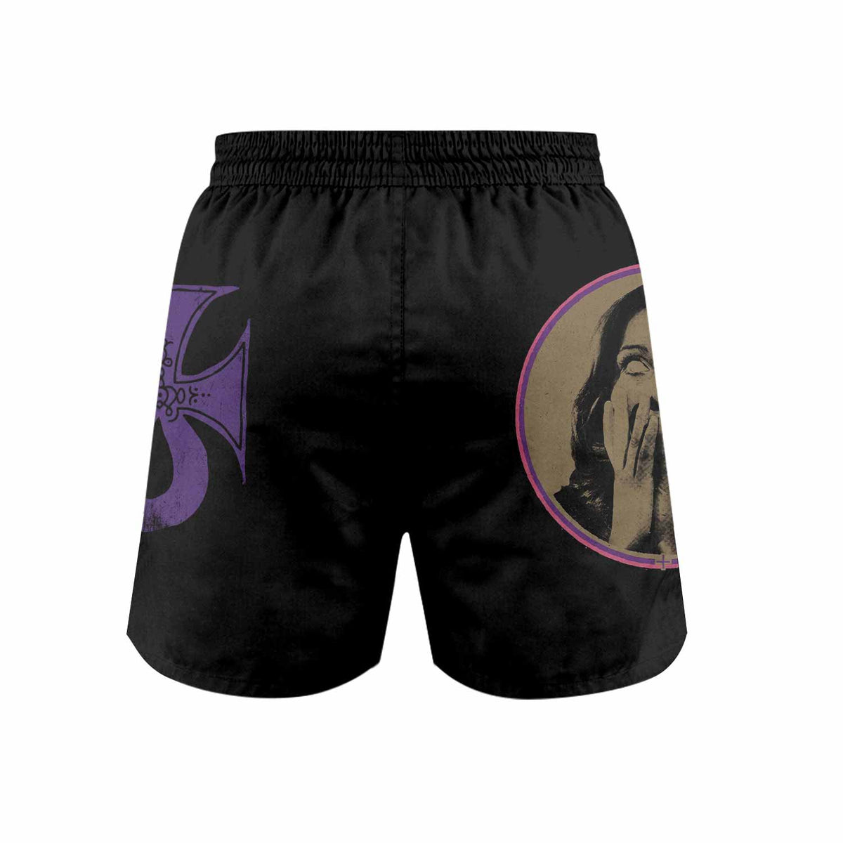 Electric Wizard Let Us Prey Grappling Shorts - back view mockup