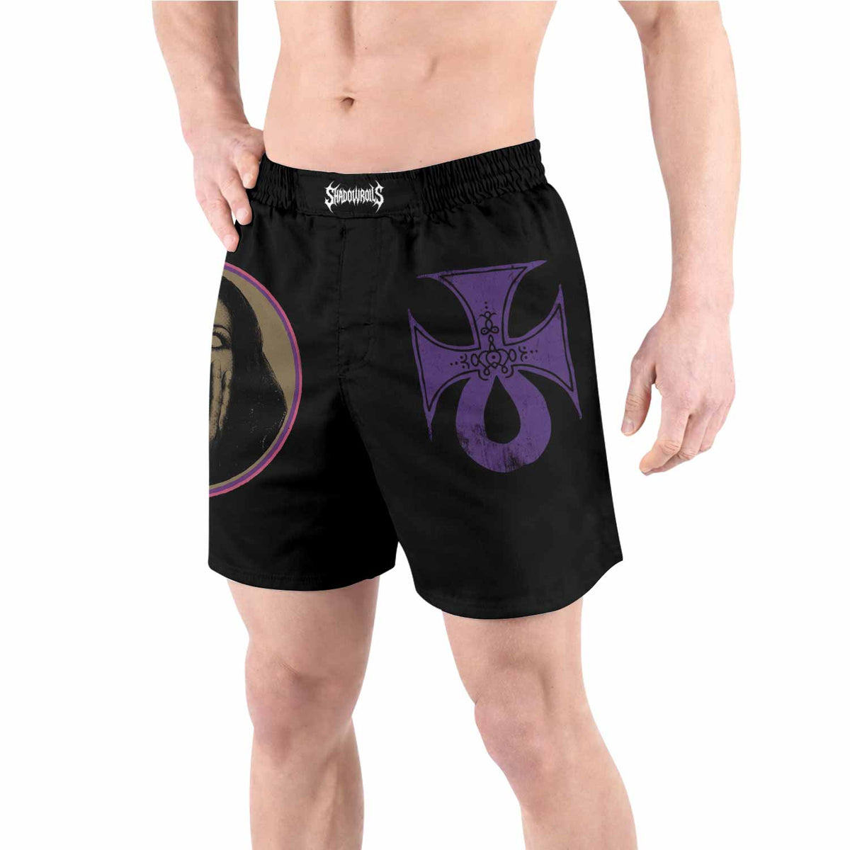 Electric Wizard Let Us Prey Grappling Shorts - front view lifestyle