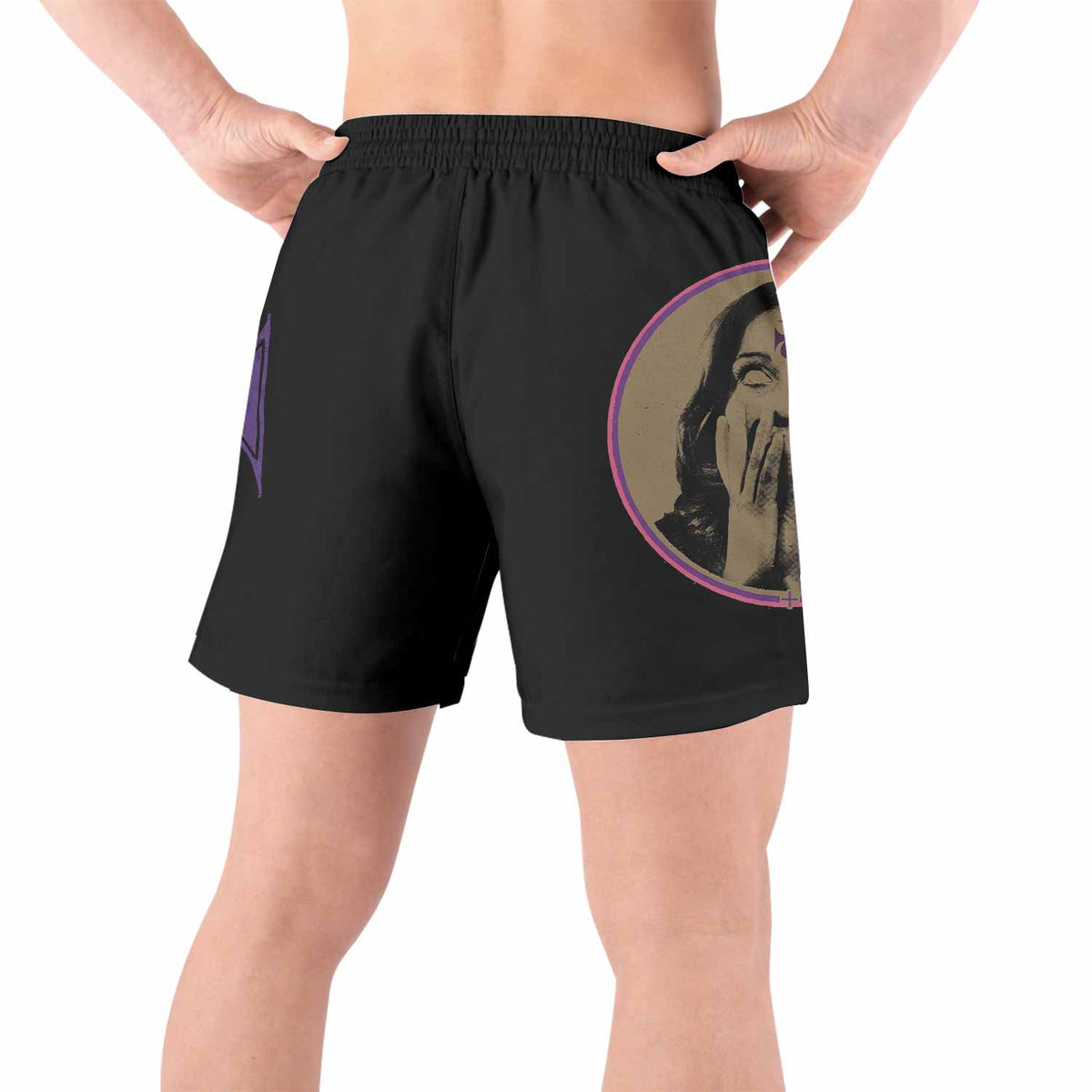 Electric Wizard Let Us Prey Grappling Shorts - back view lifestyle