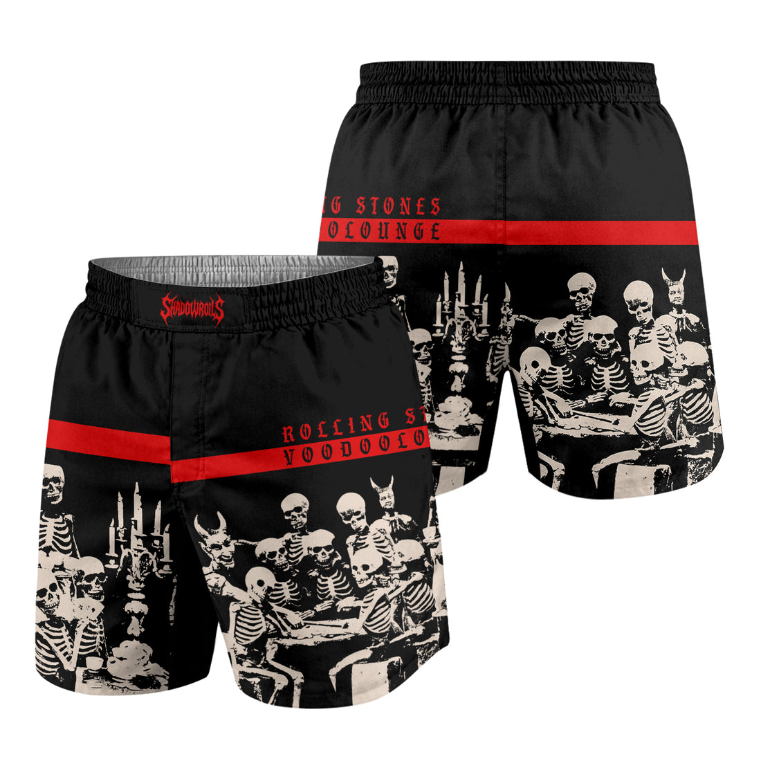 The Rolling Stones Voodoo Lounge Grappling Shorts - front and back view