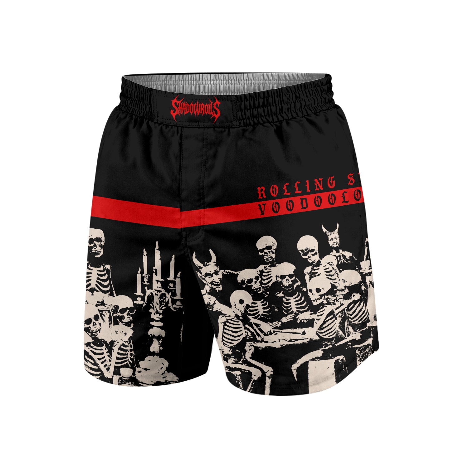 The Rolling Stones Voodoo Lounge Grappling Shorts - front view mockup