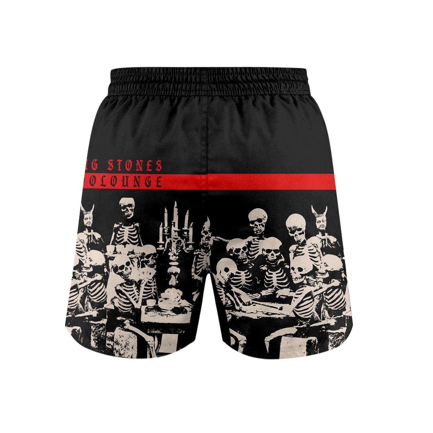 The Rolling Stones Voodoo Lounge Grappling Shorts - back view mockup
