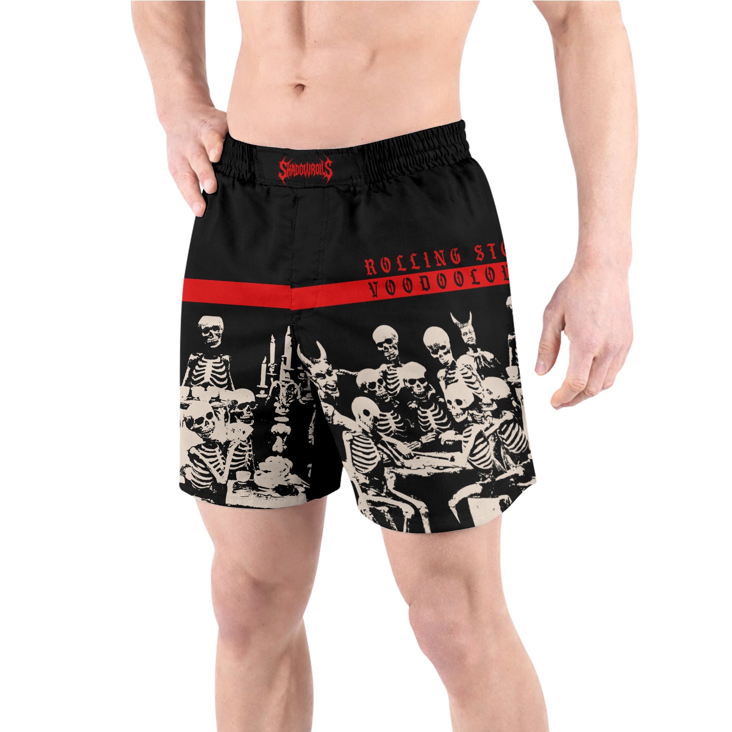 The Rolling Stones Voodoo Lounge Grappling Shorts - front view lifestyle
