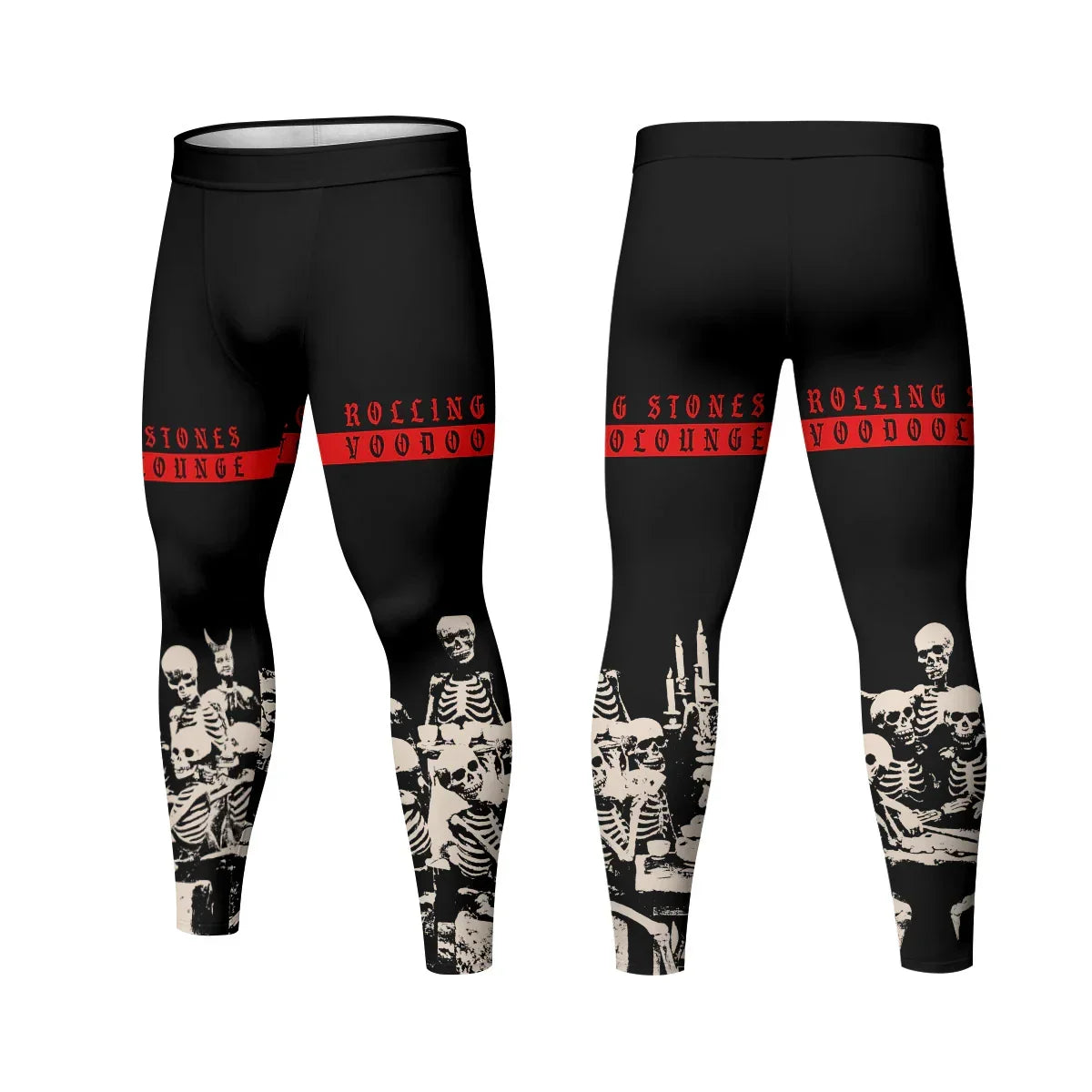 The Rolling Stones Voodoo Lounge Men's Leggings - front and back view