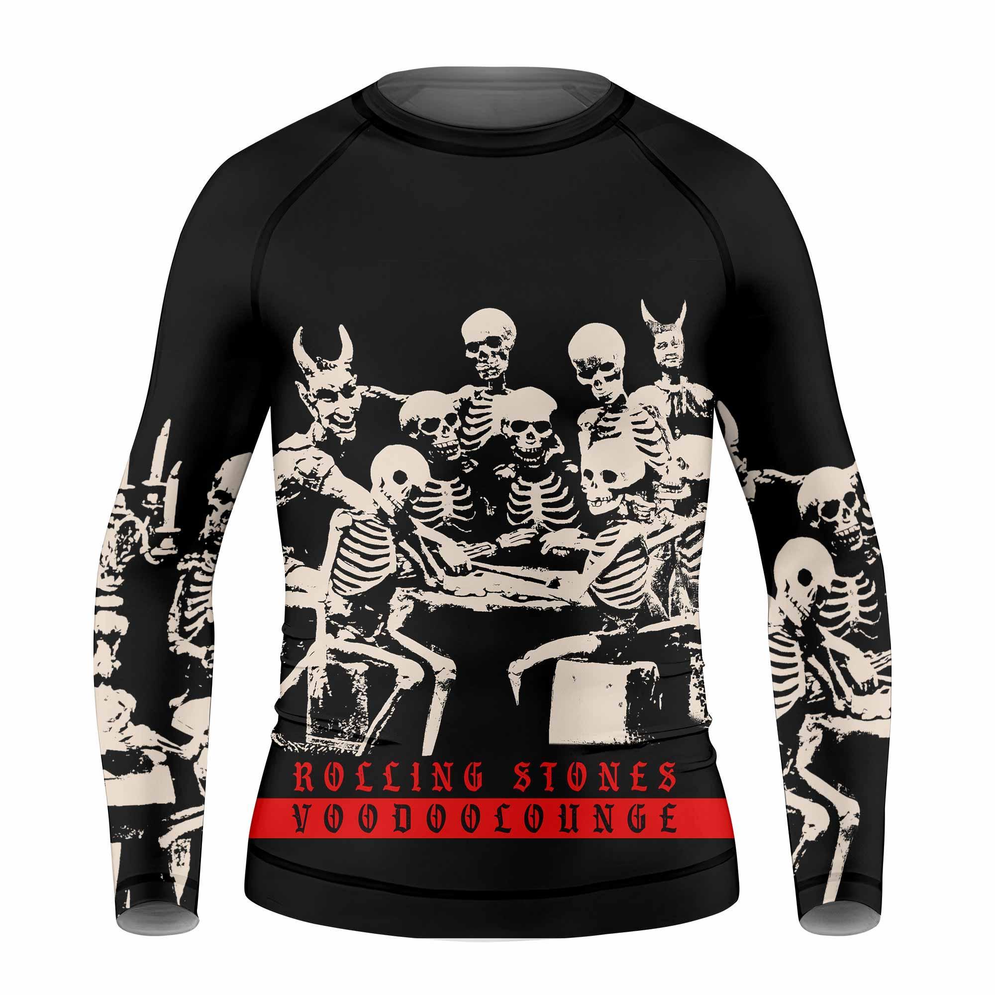 The Rolling Stones Voodoo Lounge Kids Rash Guard Long Sleeve - front view mockup