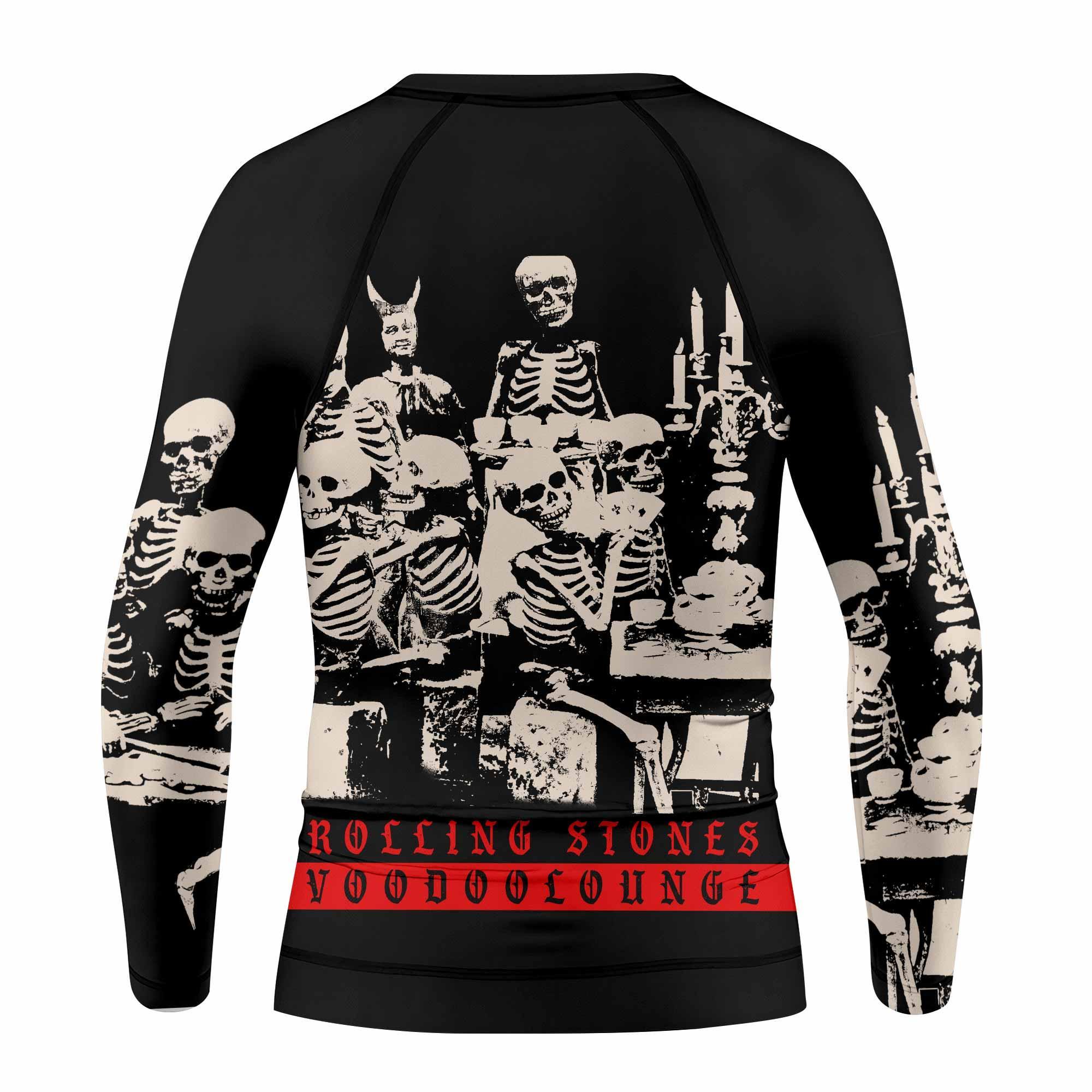 The Rolling Stones Voodoo Lounge Kids Rash Guard Long Sleeve - back view mockup