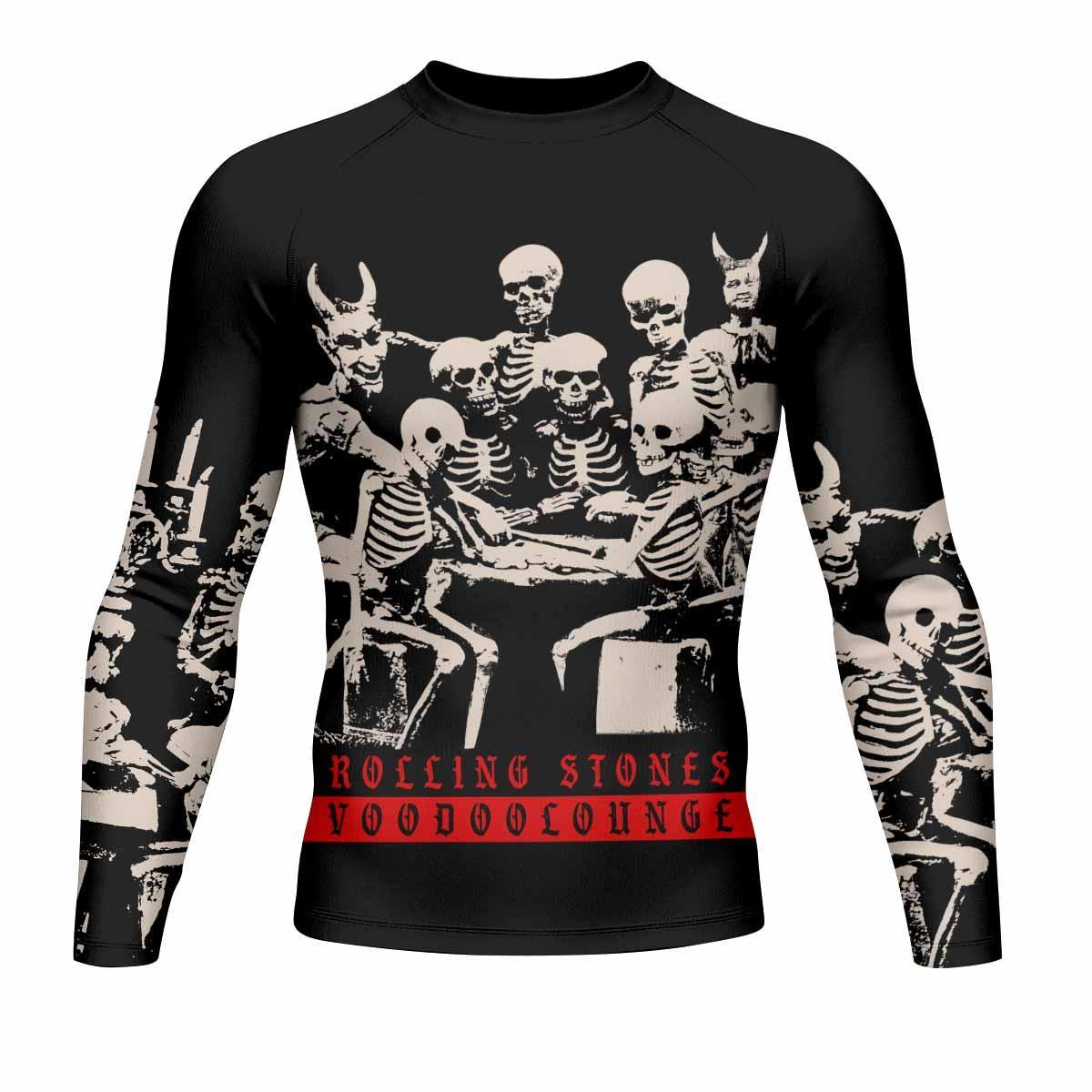 The Rolling Stones Voodoo Lounge Men's Rash Guard Long Sleeve - front view mockup
