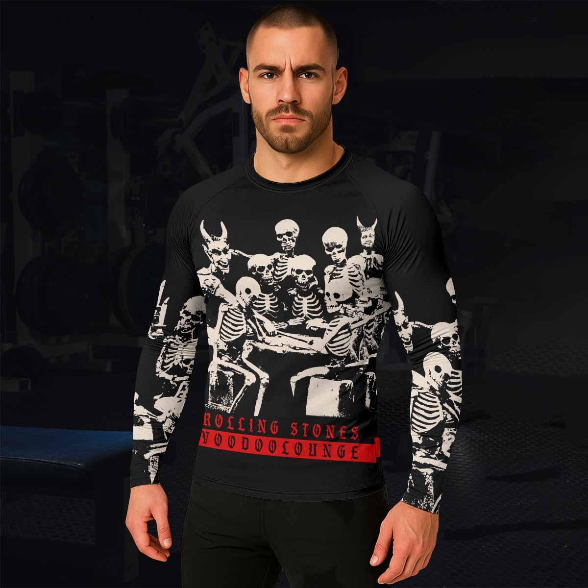 The Rolling Stones Voodoo Lounge Men's Rash Guard Long Sleeve - lifestyle view