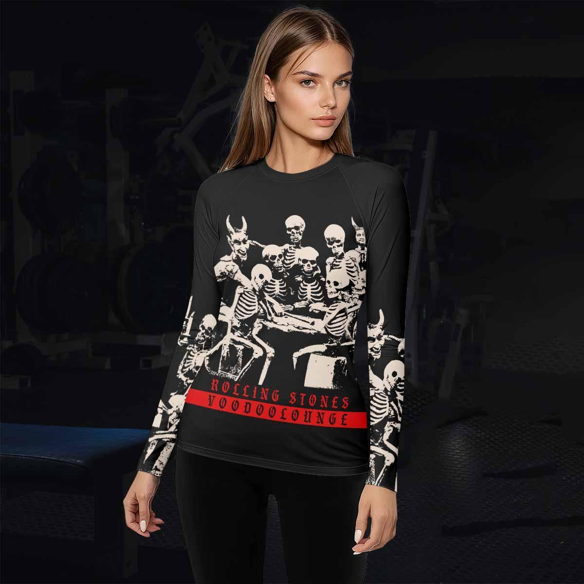 The Rolling Stones Voodoo Lounge Women's Rash Guard Long Sleeve - lifestyle view