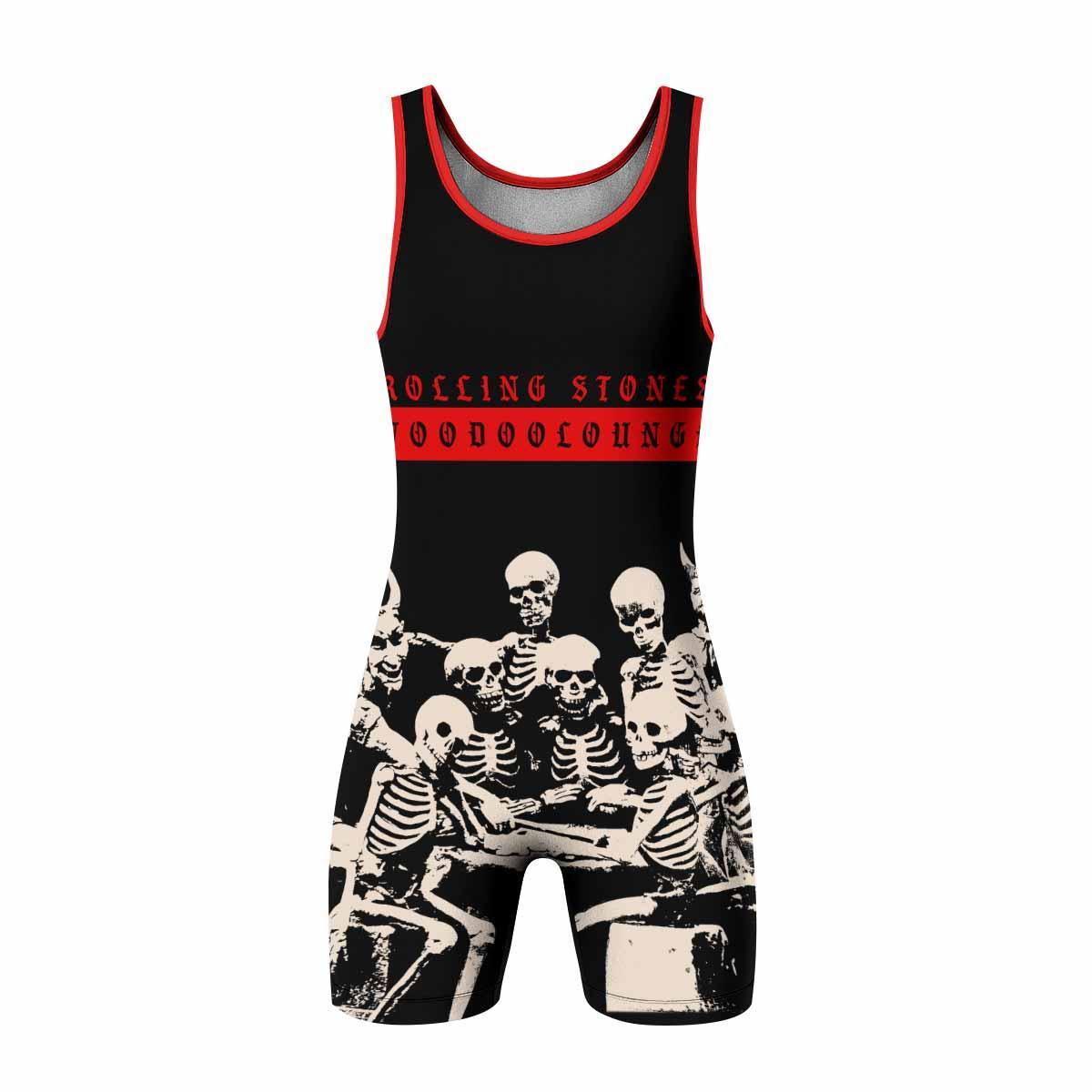 The Rolling Stones Voodoo Lounge Wrestling Singlet - front view mockup