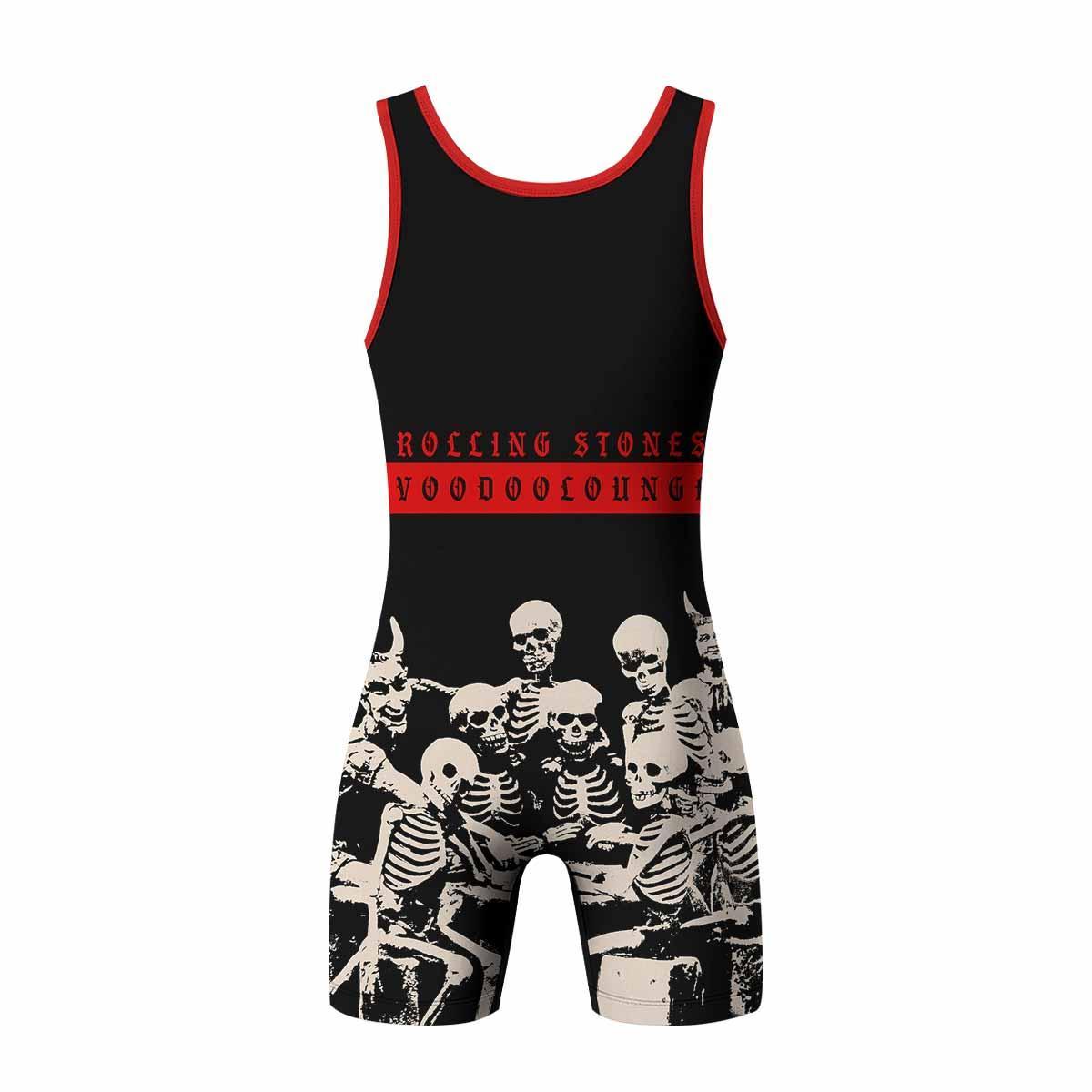 The Rolling Stones Voodoo Lounge Wrestling Singlet - back view mockup