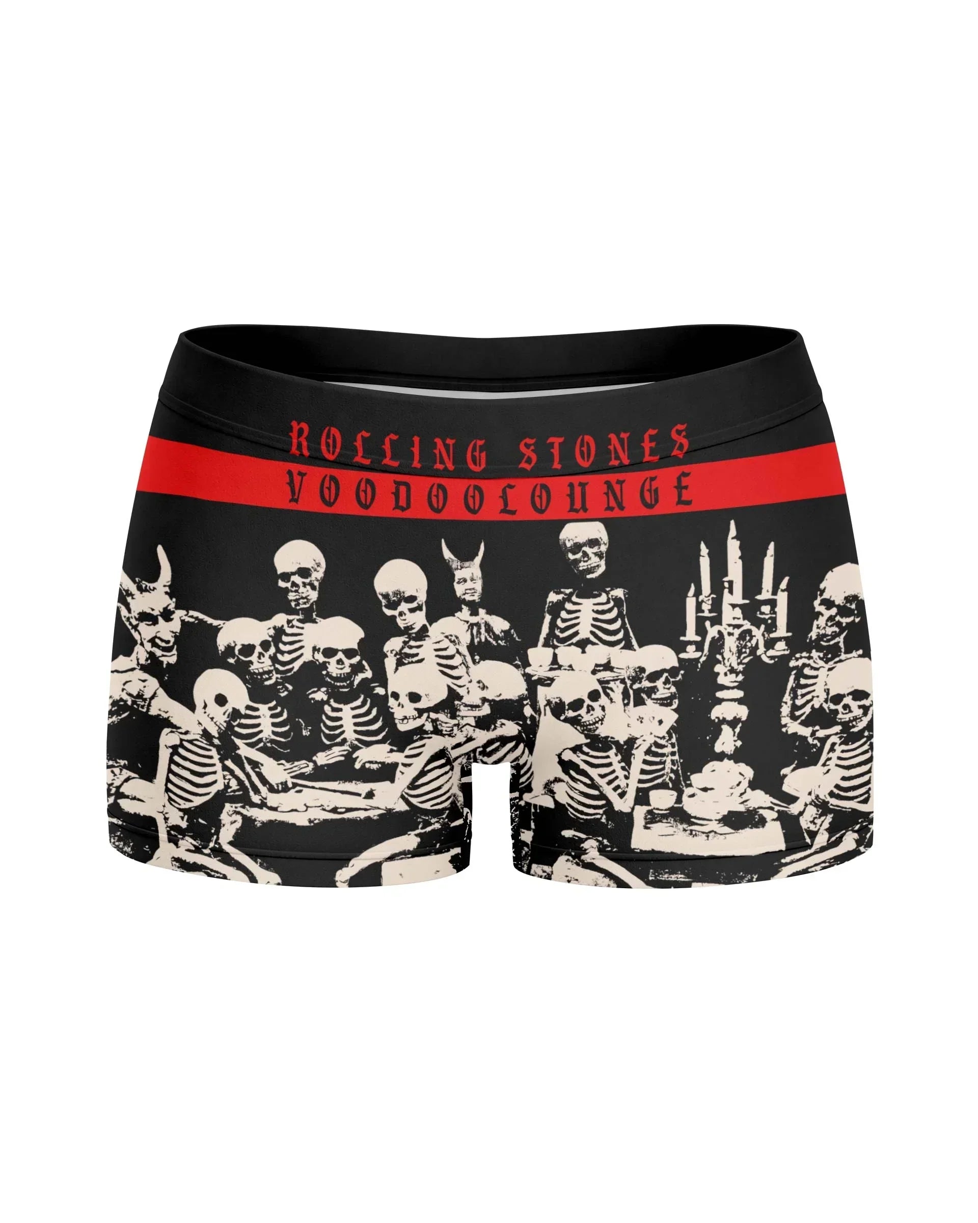 The Rolling Stones Voodoo Lounge Women's Yoga Shorts - front view mockup