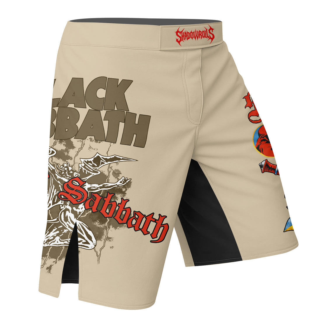 Black Sabbath Born Again Fight Shorts - right side mockup
