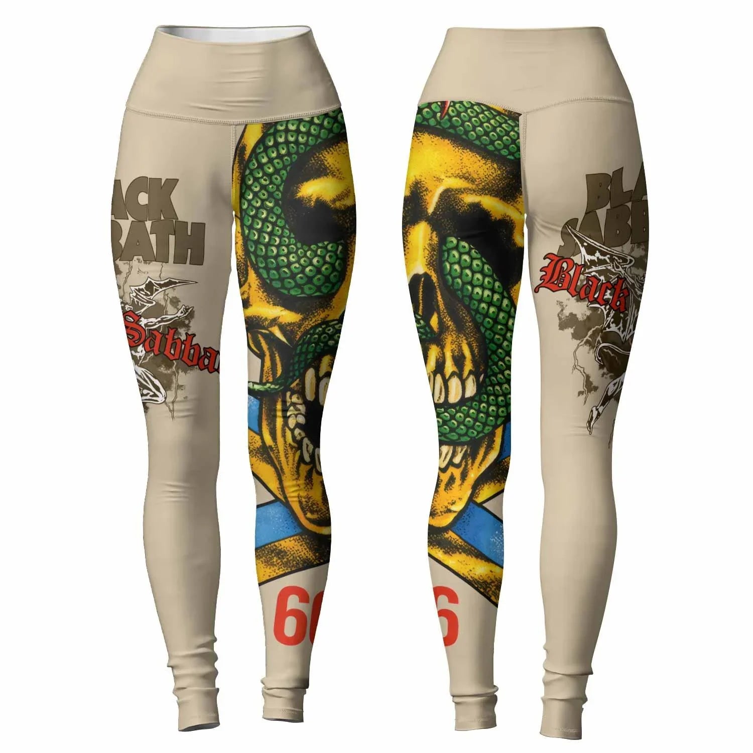 Black Sabbath Born Again Women's Leggings - front and back view