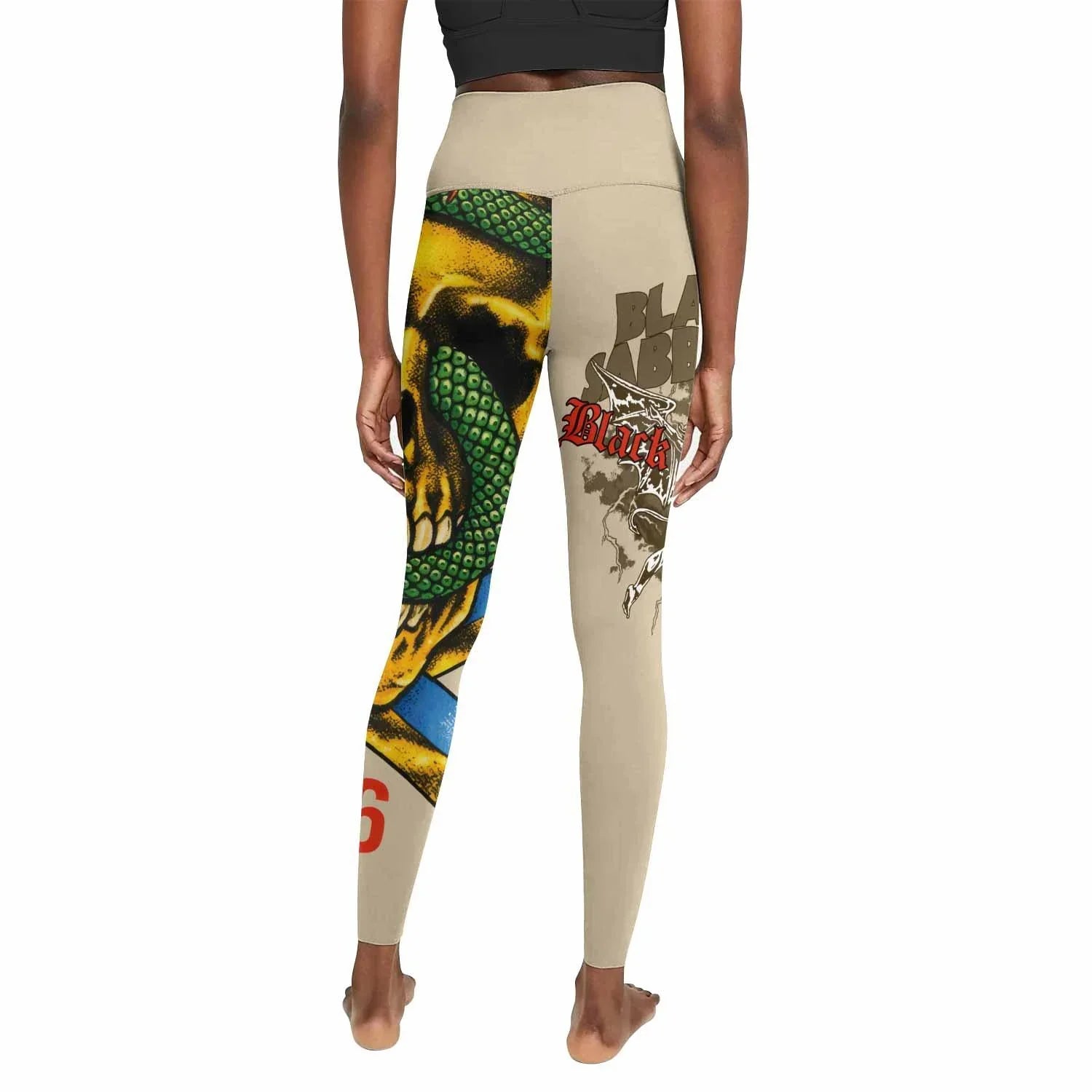 Black Sabbath Born Again Women's Leggings - back view mockup